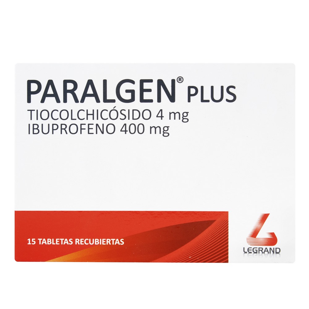 Paralgen Plus 15 tabletas tiocolchicosido ibuprofeno