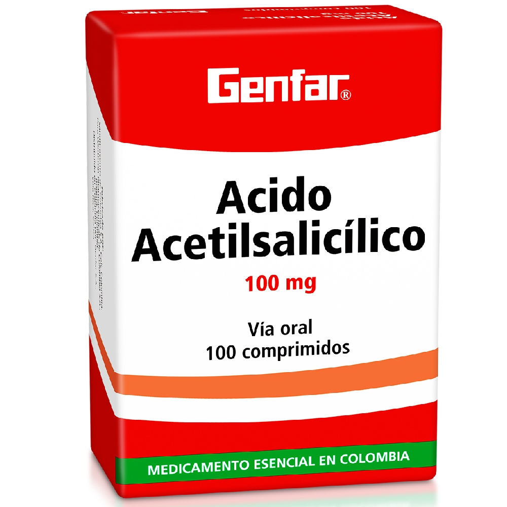 Ácido acetilsalicílico 100 mg – Genfar