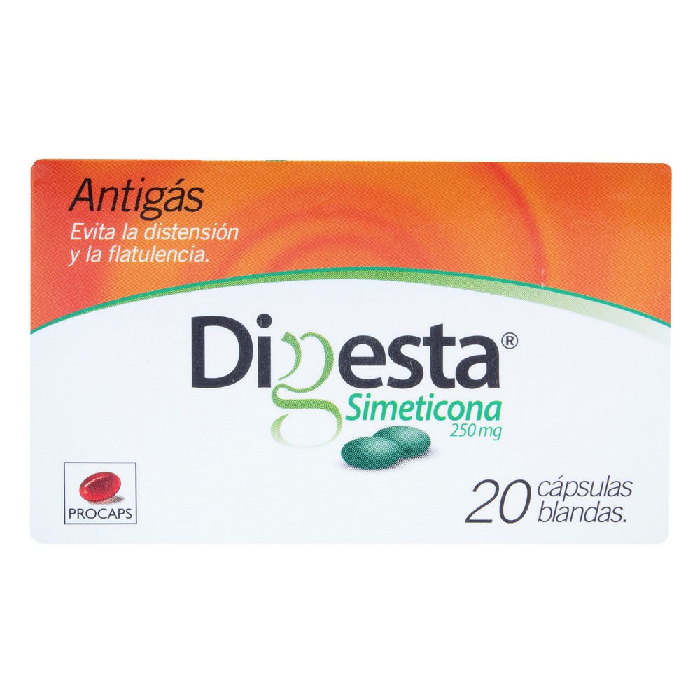 DigestA 250 mg – Simeticona, 20 tabletas