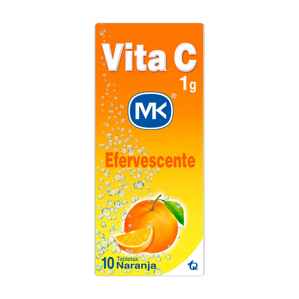 Vitamina C Vita C 1 g Naranja – 10 tabletas efervescentes