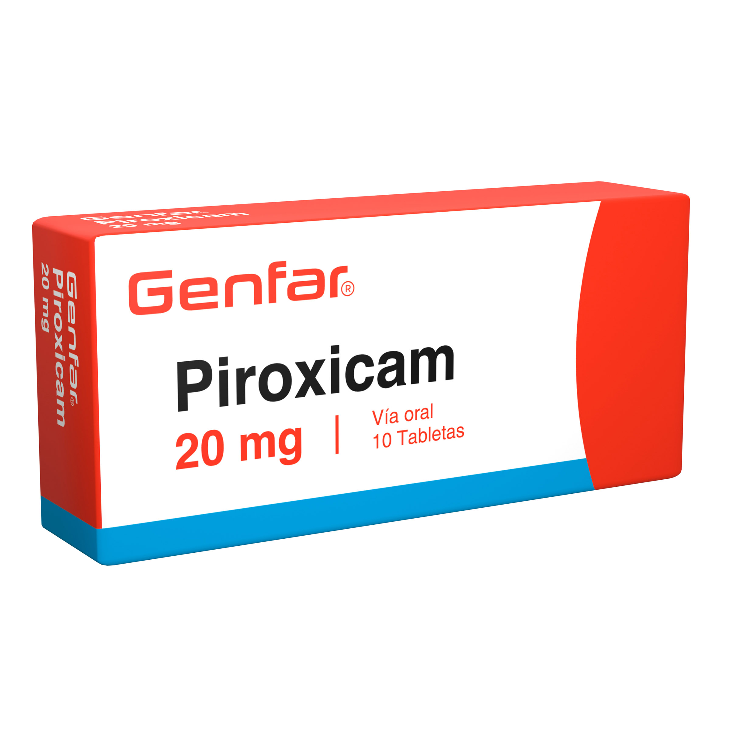 Piroxicam 20 mg – 10 tabletas GENFAR