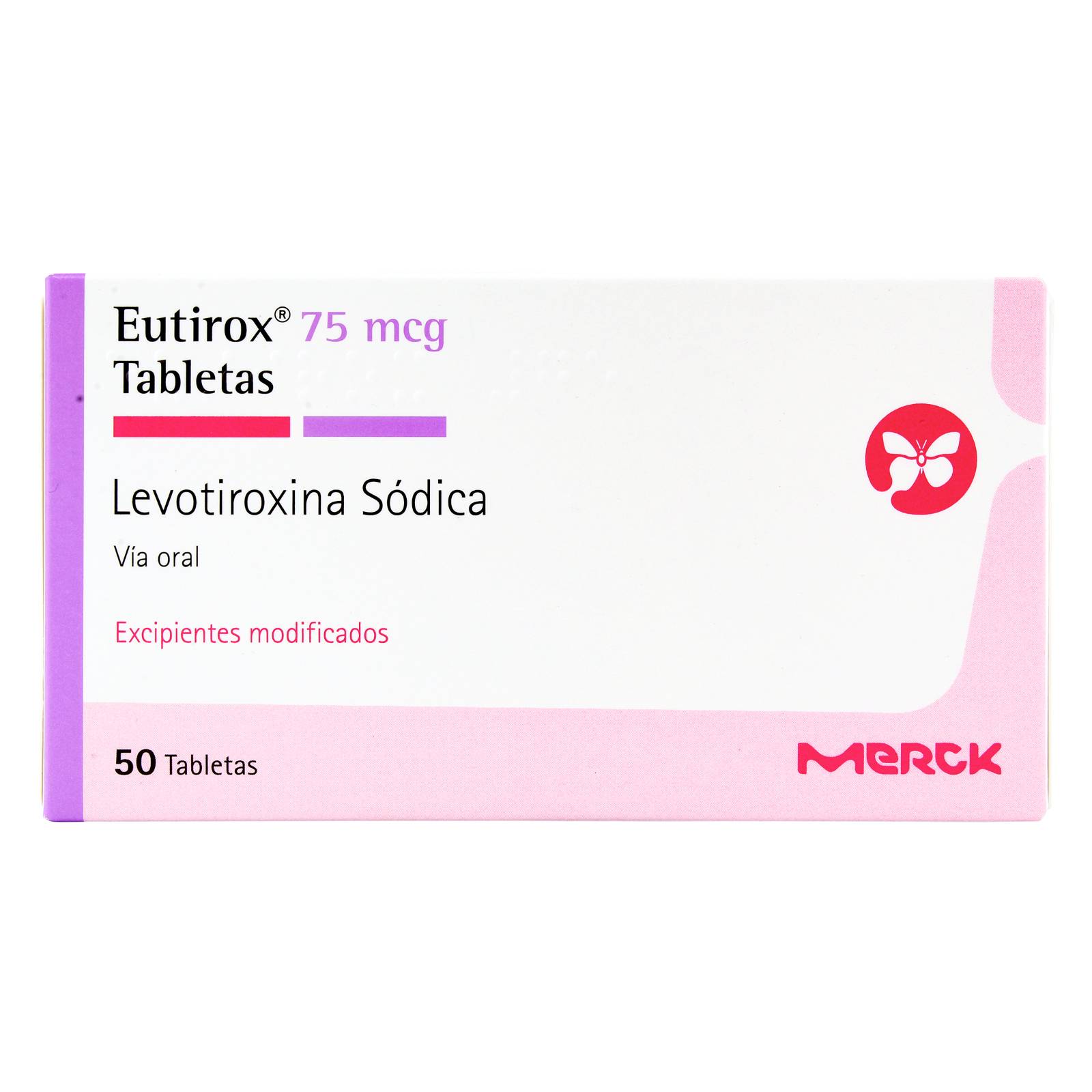 Eutirox 75 mcg - Levotiroxina Sódica 50 comprimidos