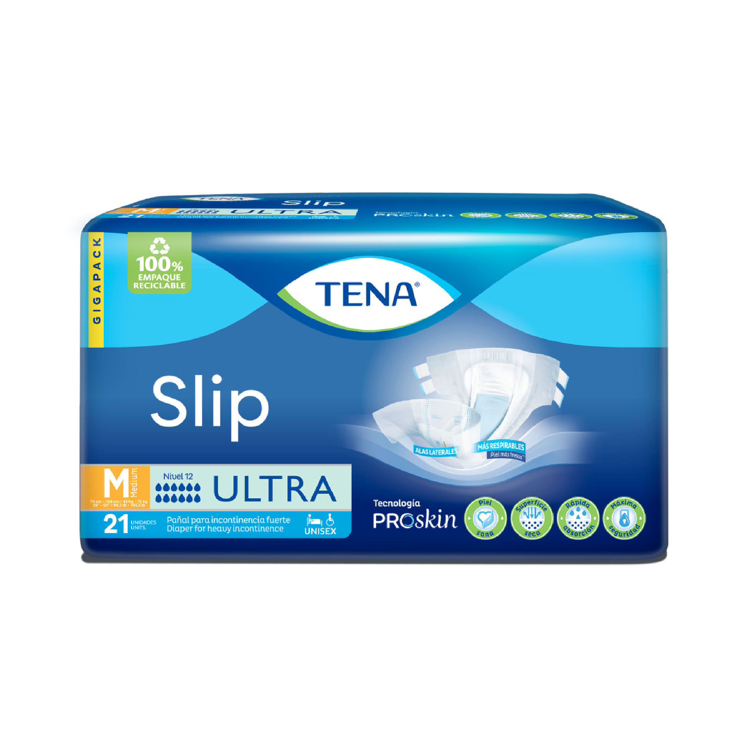 Pañales Slip Ultra talla M, 21 und