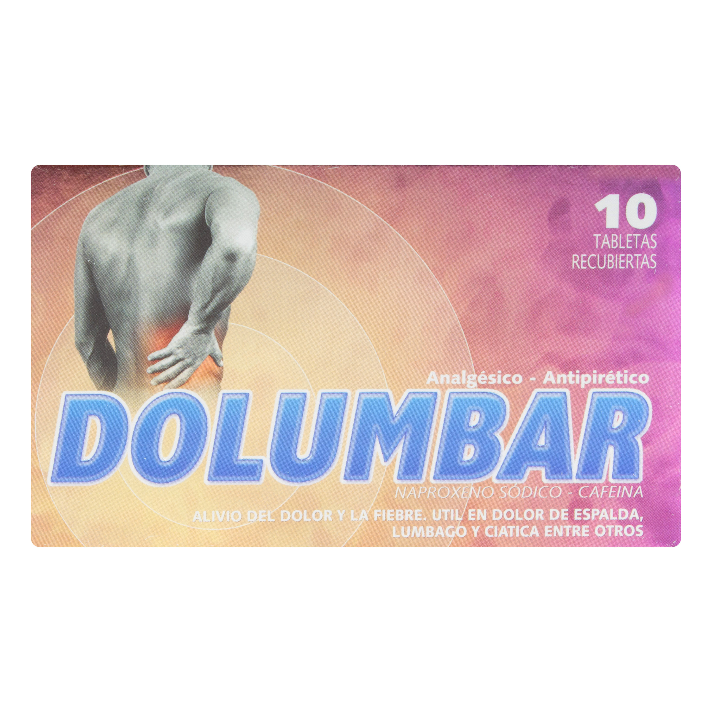 Dolumbar 220 mg + 50 mg cafeína – 10 tabletas