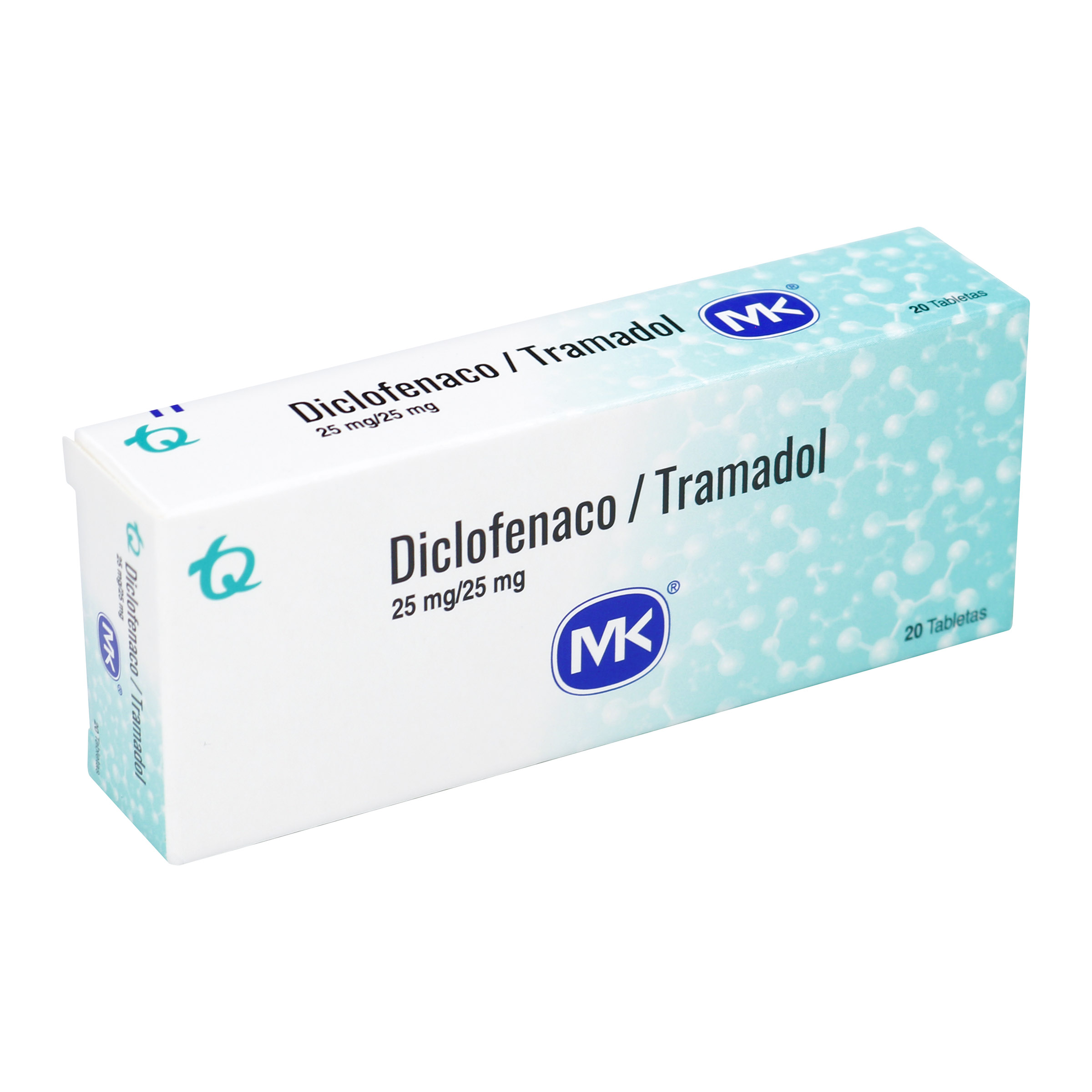 Diclofenaco + Tramadol 25/25 mg – 20 tabletas