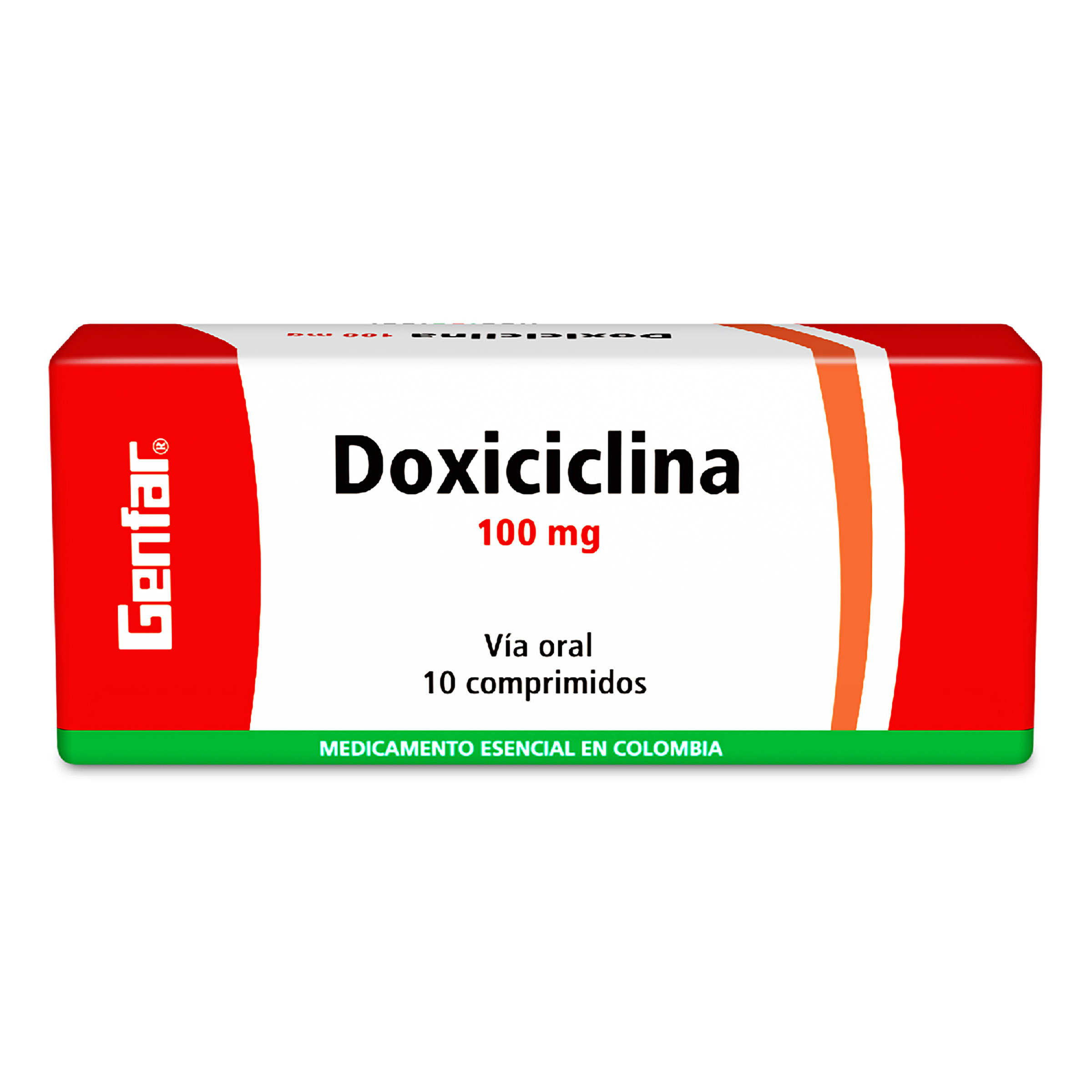 Doxiciclina 100 mg 10 tabletas – Genfar