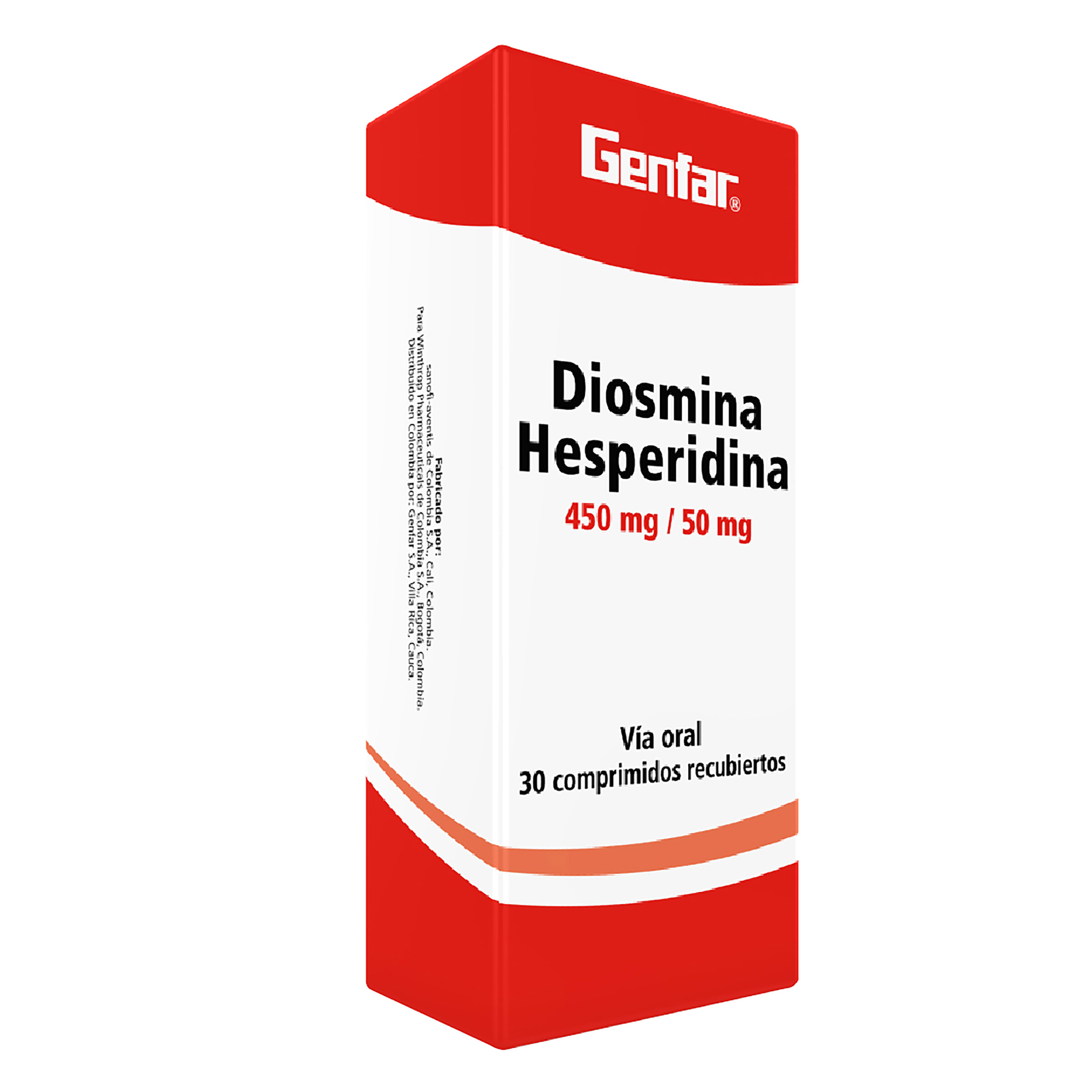 Diosmina 450 mg / Hesperidina 50 mg – 30 tabletas