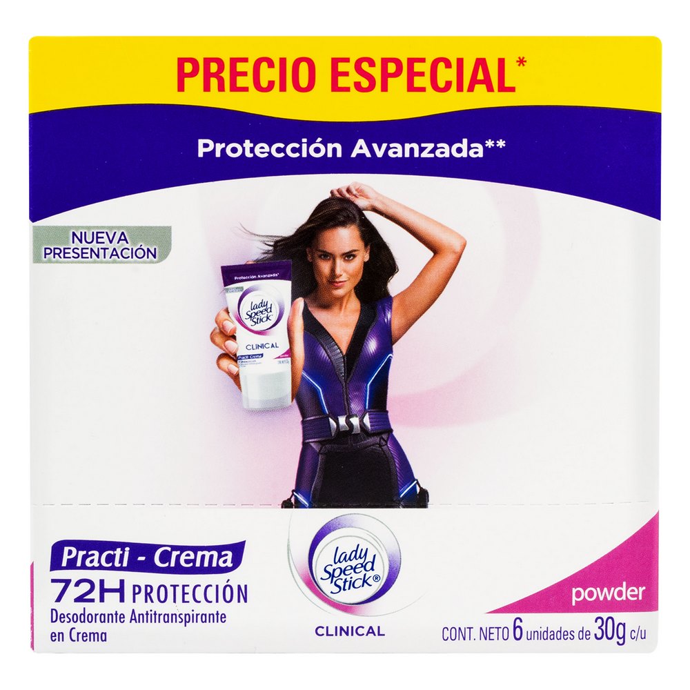 Desodorante Lady crema 30 g – Pack 6