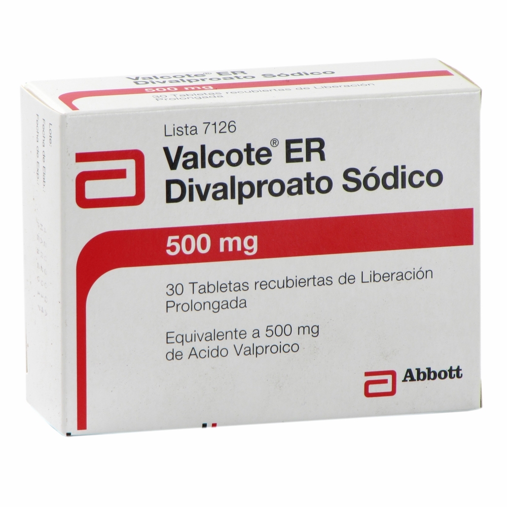 Valcote ER 500 mg – 30 comprimidos – ácido valproico