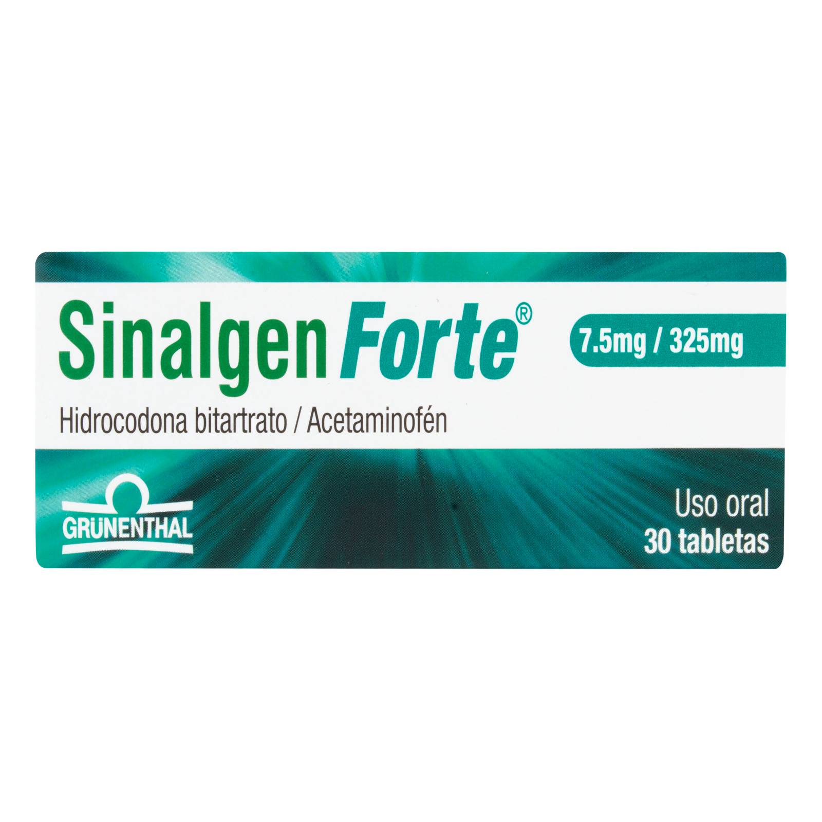 SINALGEN FORTE 7.5/325 mg – 30 tabletas
