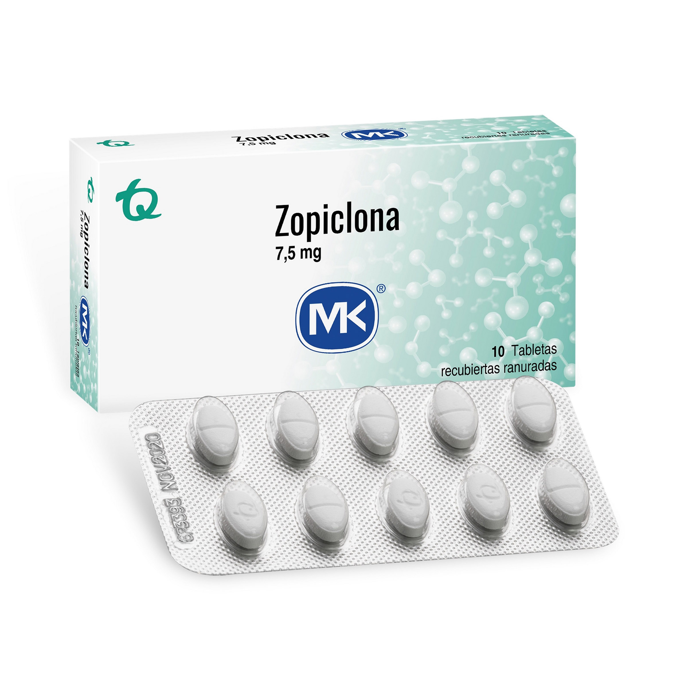 Zopiclona 7.5 mg 10 tabletas - MK