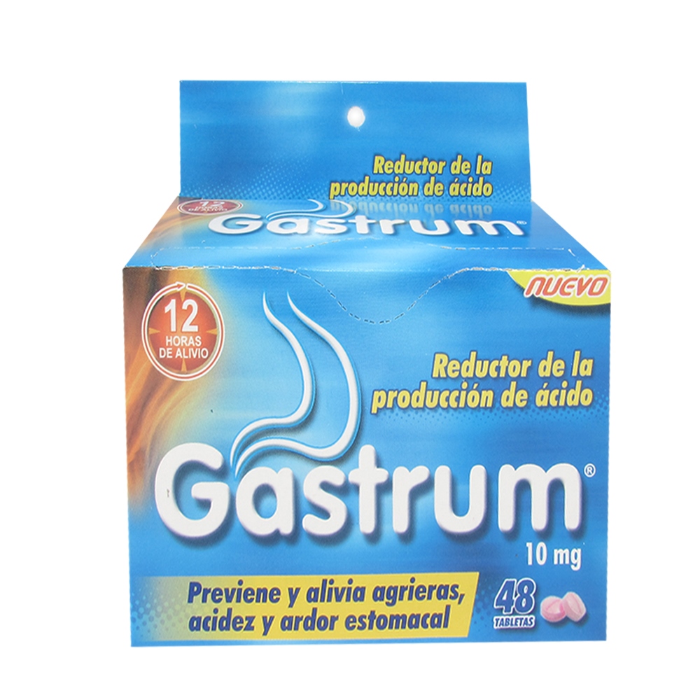 GASTRUM 10 mg Famotidina - 48 tabletas