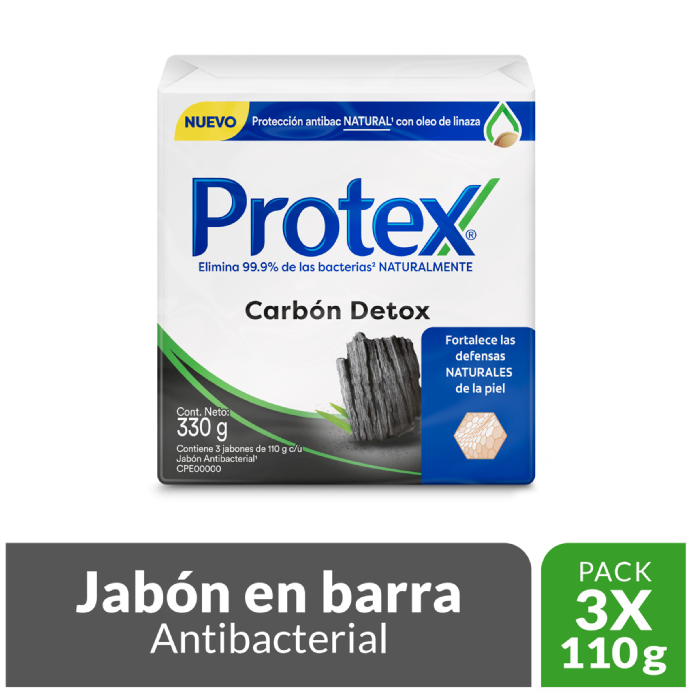 ProtEx Carbon Detox Jabón en Barra 110 g