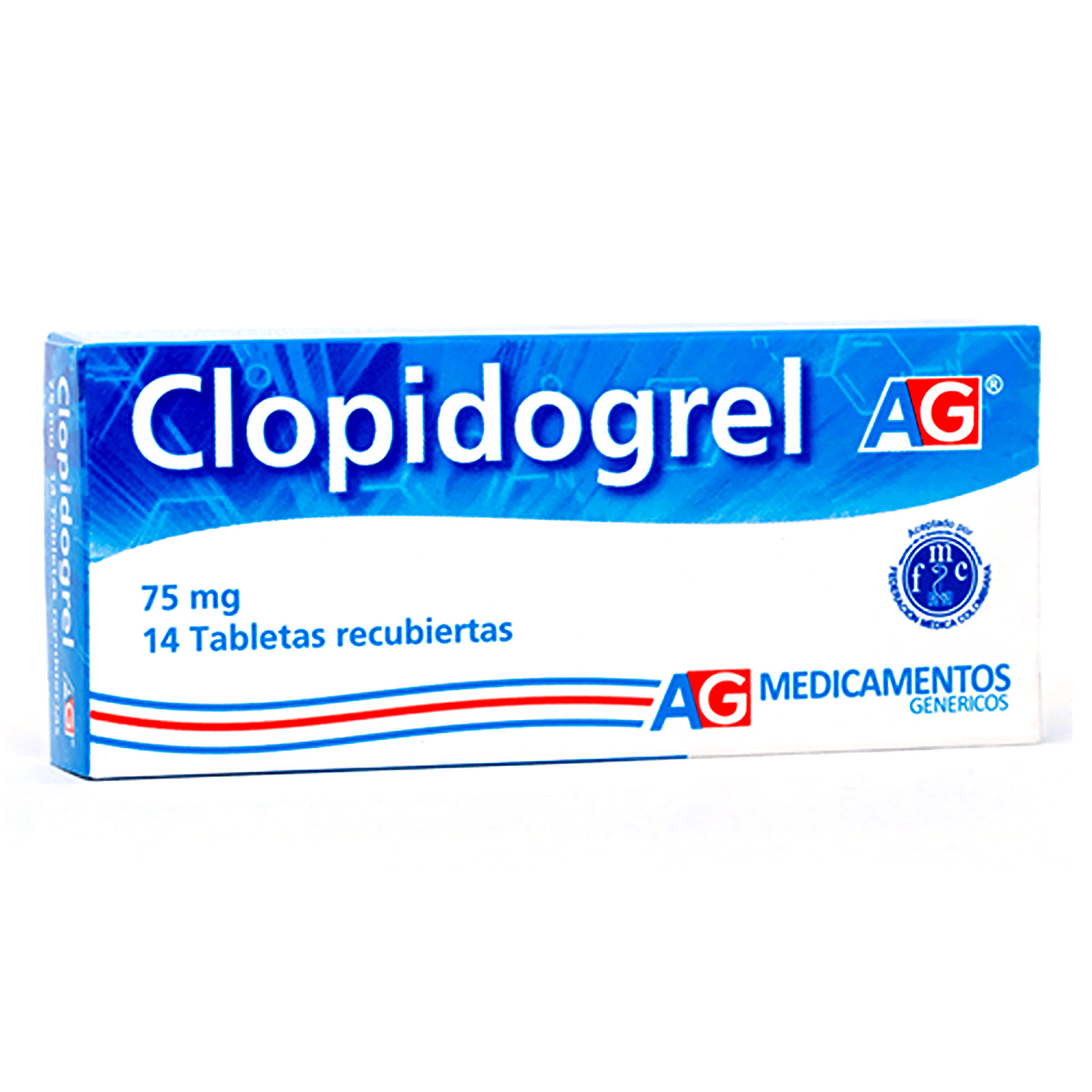 Clopidogrel 75 mg - 14 tabletas (Lafrancol)