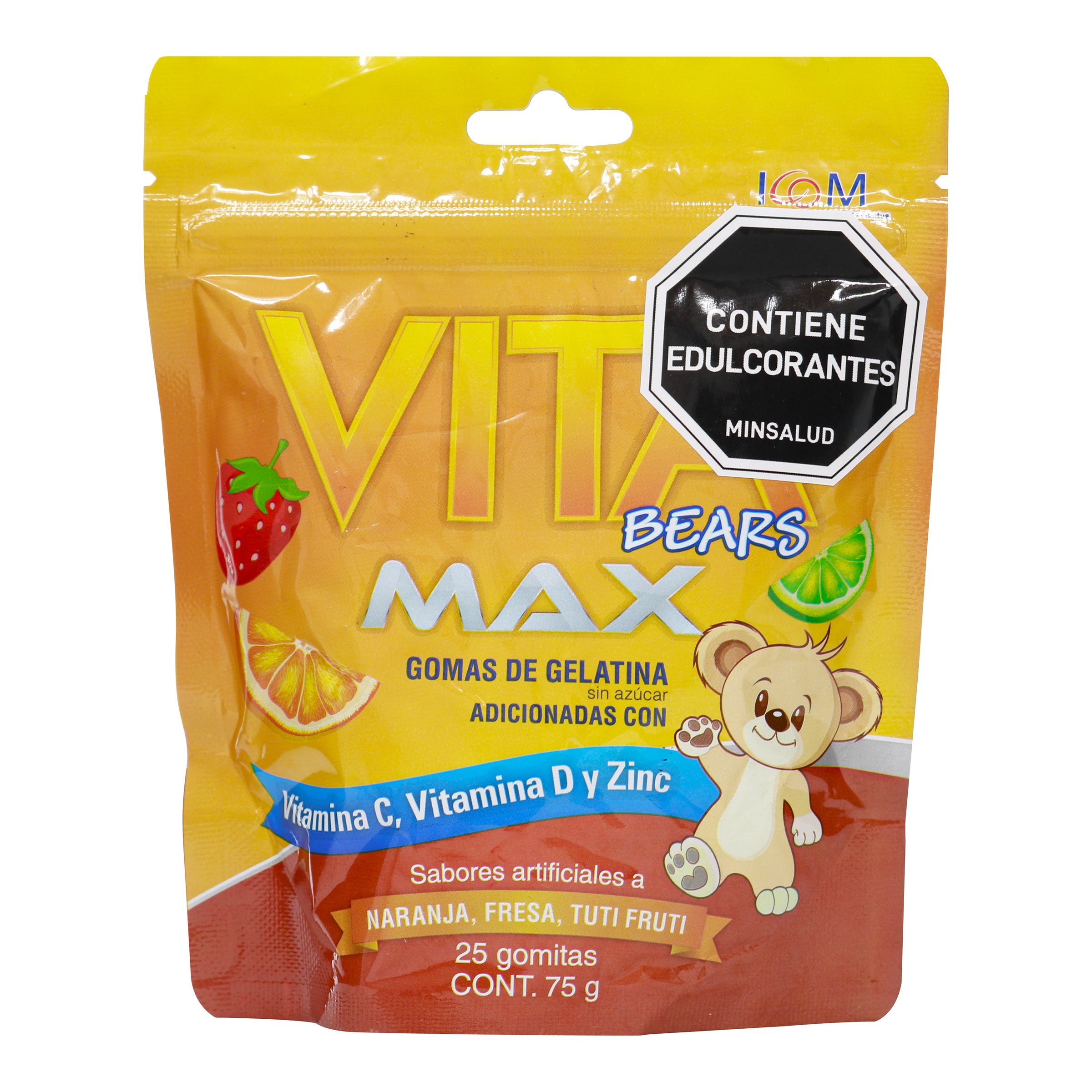 Gomitas Vita Bears Max 75 g – Vitamina C, D y Zinc (25 piezas)