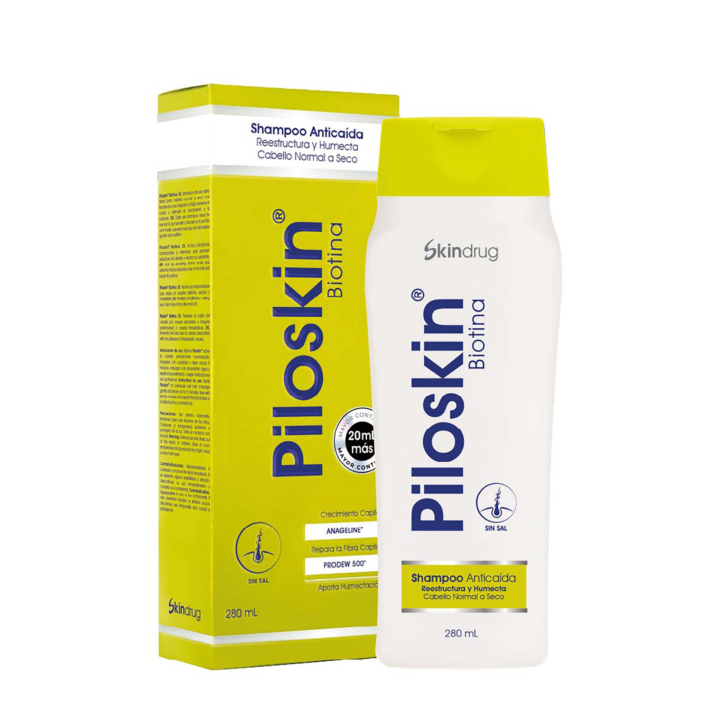 Piloskin Biotina Champú 280 ml – Skindrug