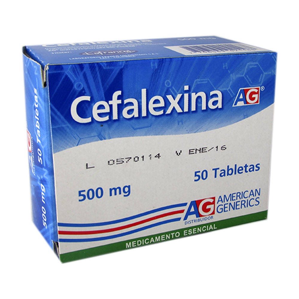Cefalexina 500 mg – 50 tabletas