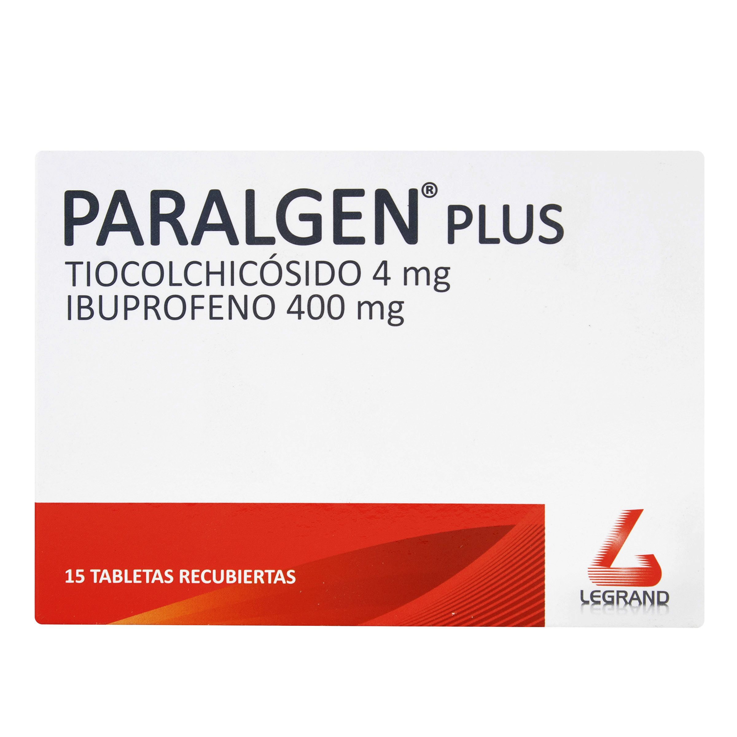 Paralgen Plus 15 tabletas tiocolchicosido ibuprofeno