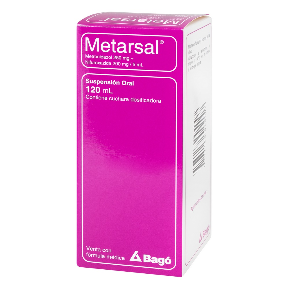 METARSAL JARABE 120 ml – Metronidazol/Nifuroxazida