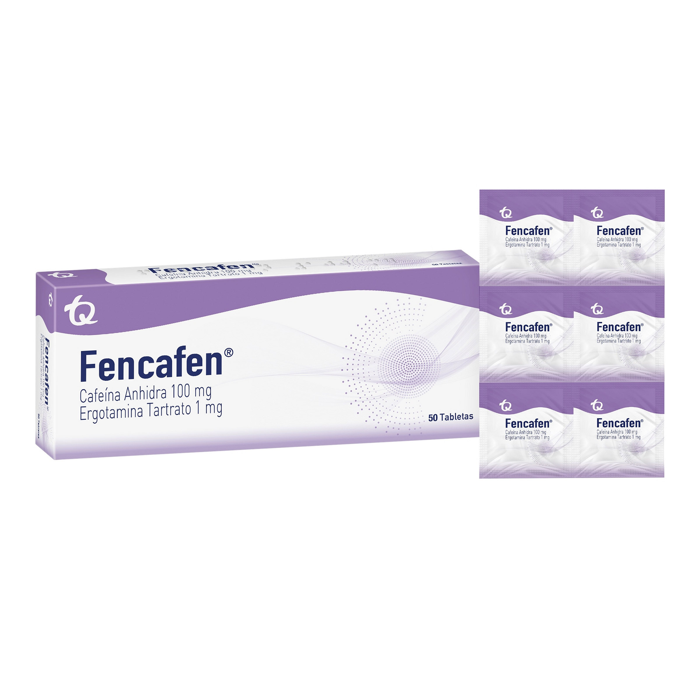 Fencafen 100 mg - Ergótamina y Cafeína 50 tabletas
