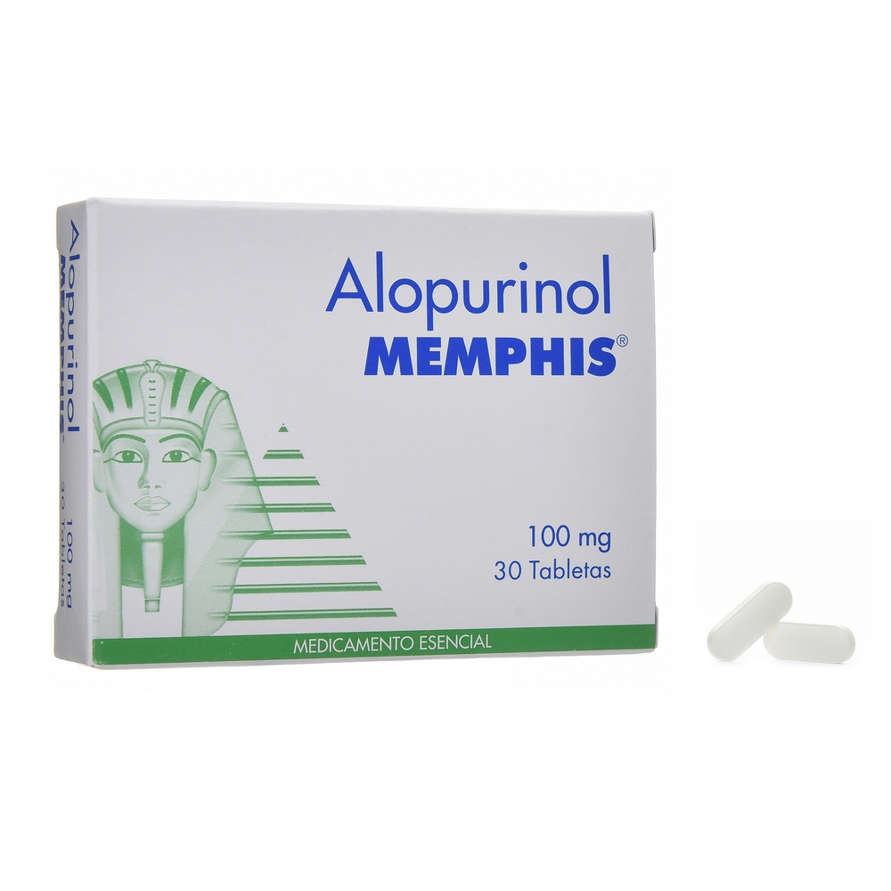 ALOPURINOL 100 mg - 30 tabletas | MEMPHIS PRODUCTS