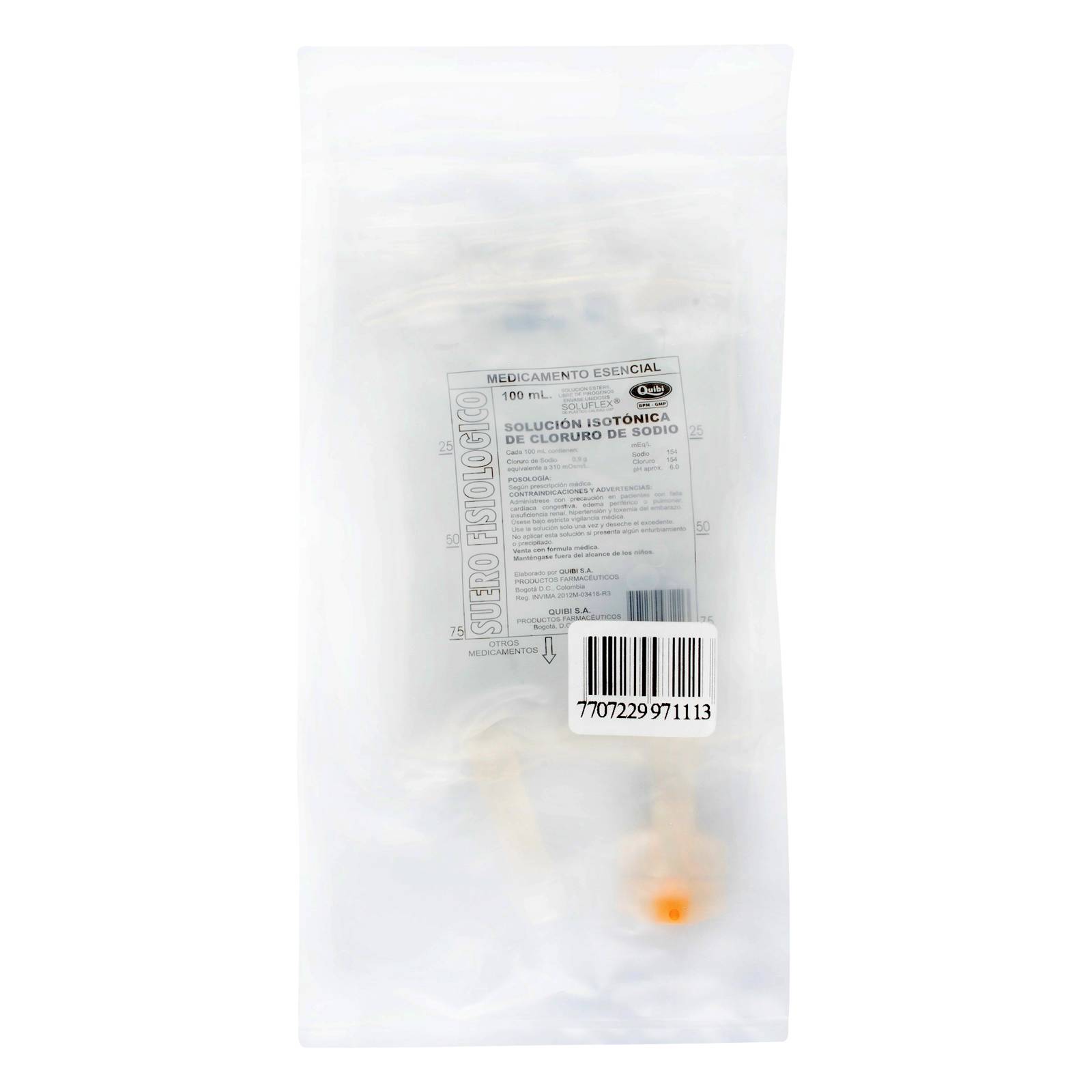 Suero fisiológico Quibi 100 ml – Solución salina