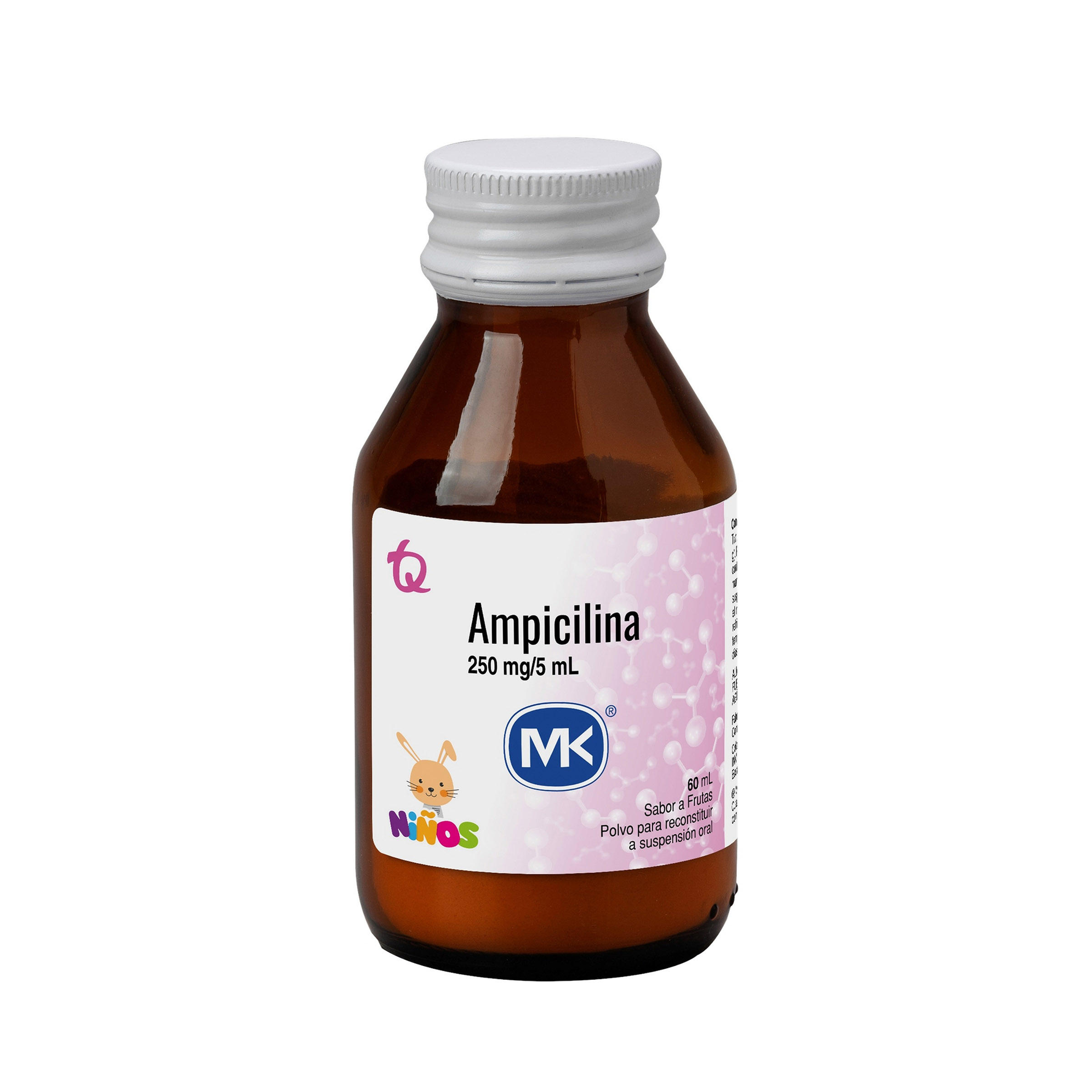 Ampicilina 250 mg suspensión - 60 mL TECNOQUIMICAS