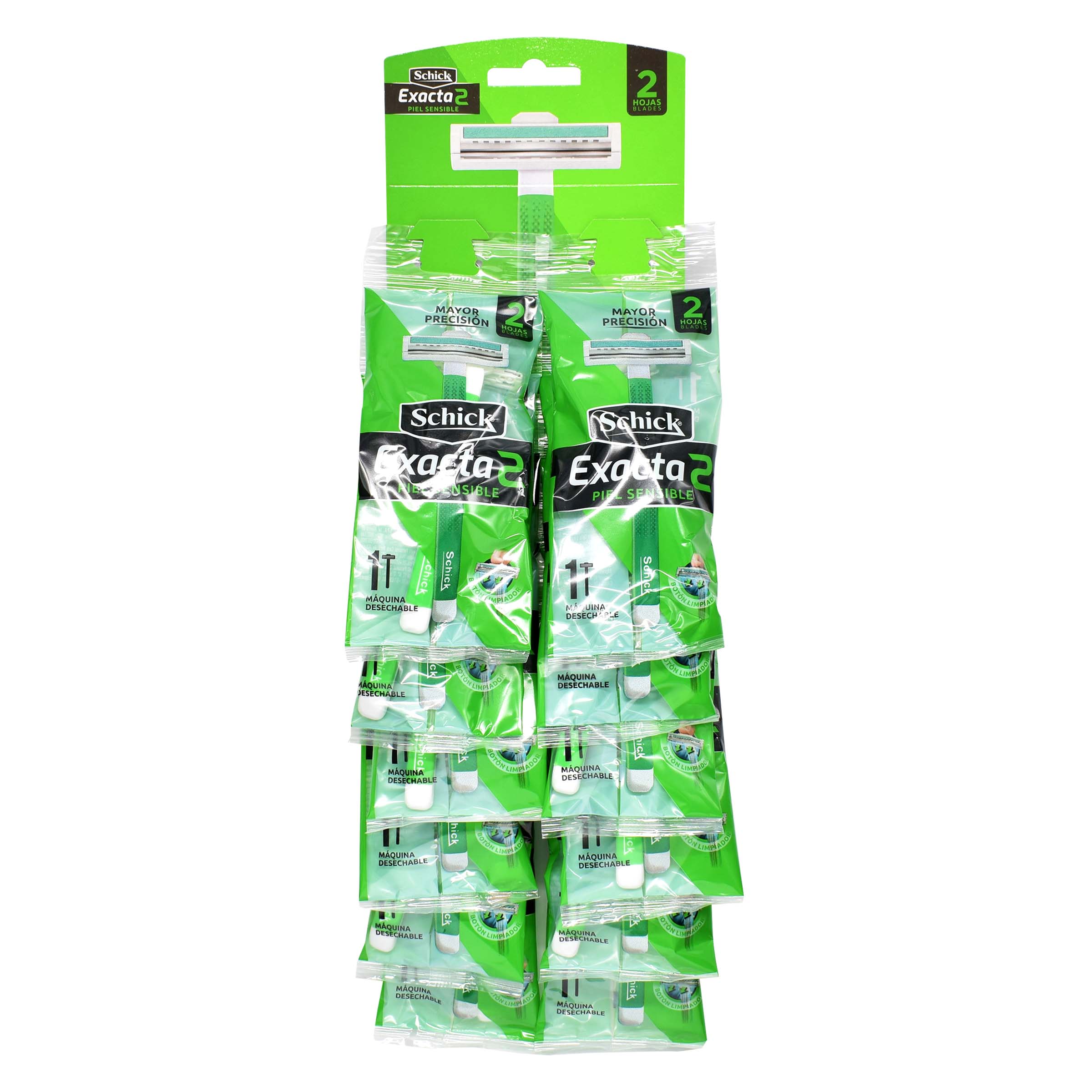 Schick Exacta Piel Sensible – Afeitadora desechable, 12 uds
