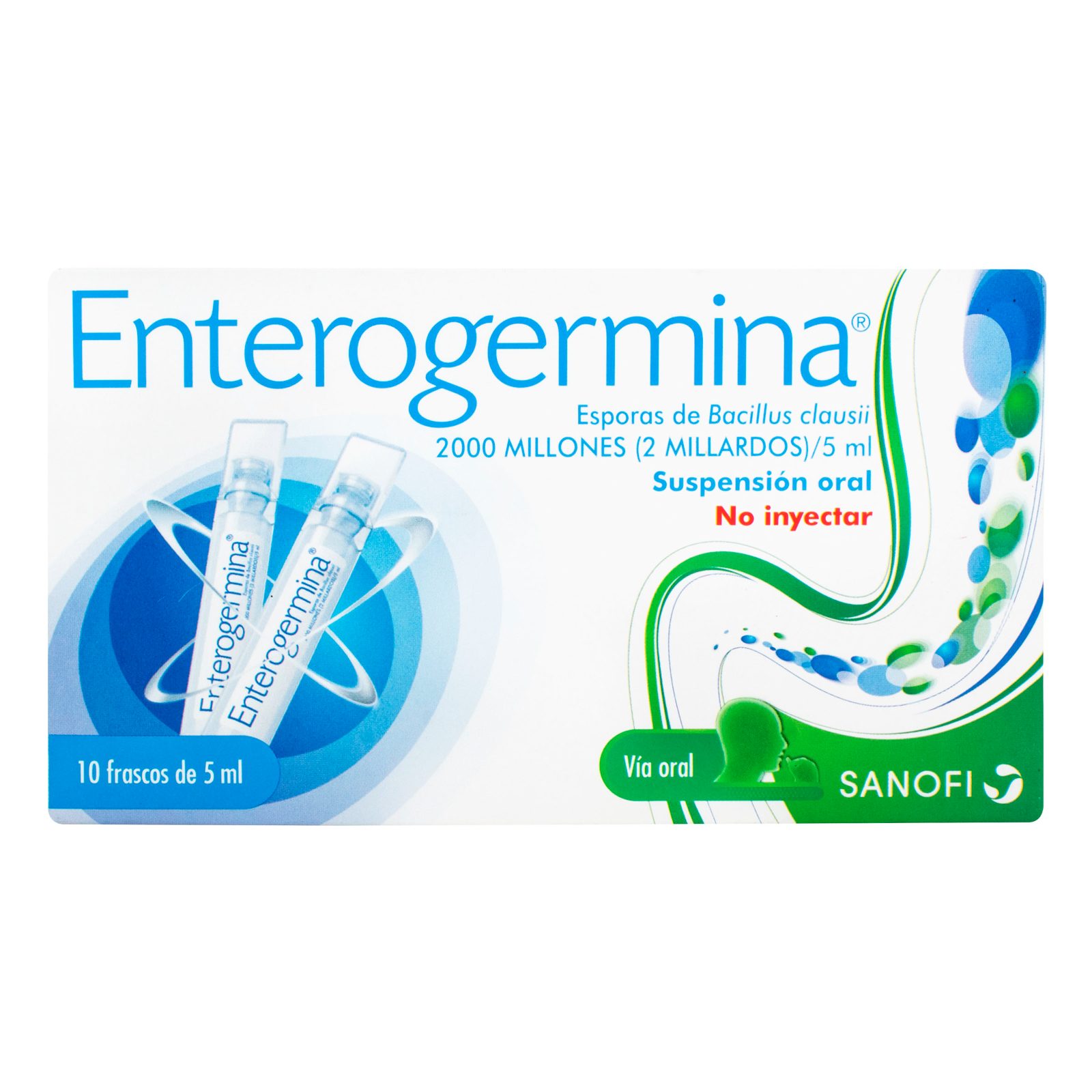 Enterogermina 5 mL x10 ampollas – bacilos lácticos