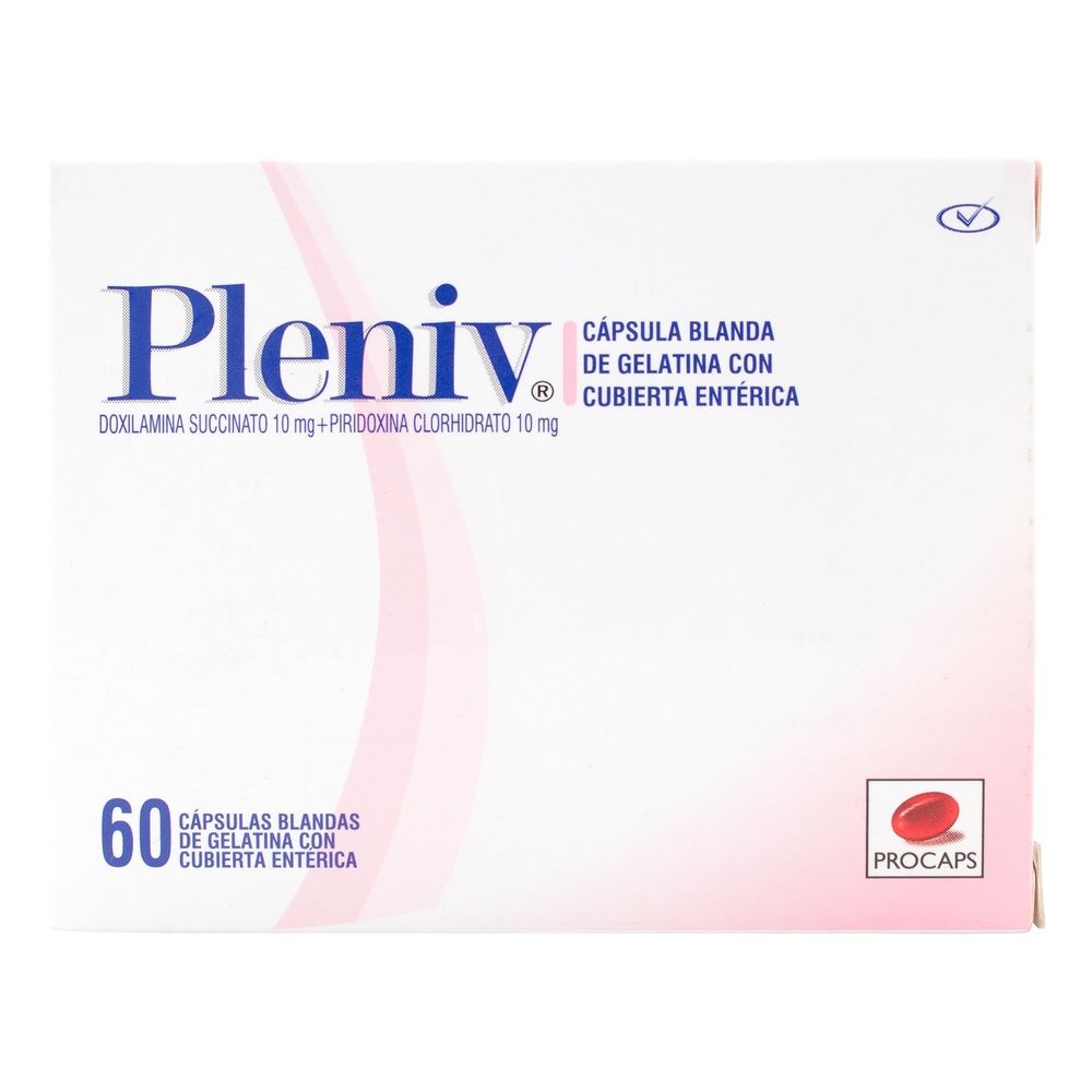 Pleniv 60 cápsulas blandas – piridoxina y doxilamina succinato