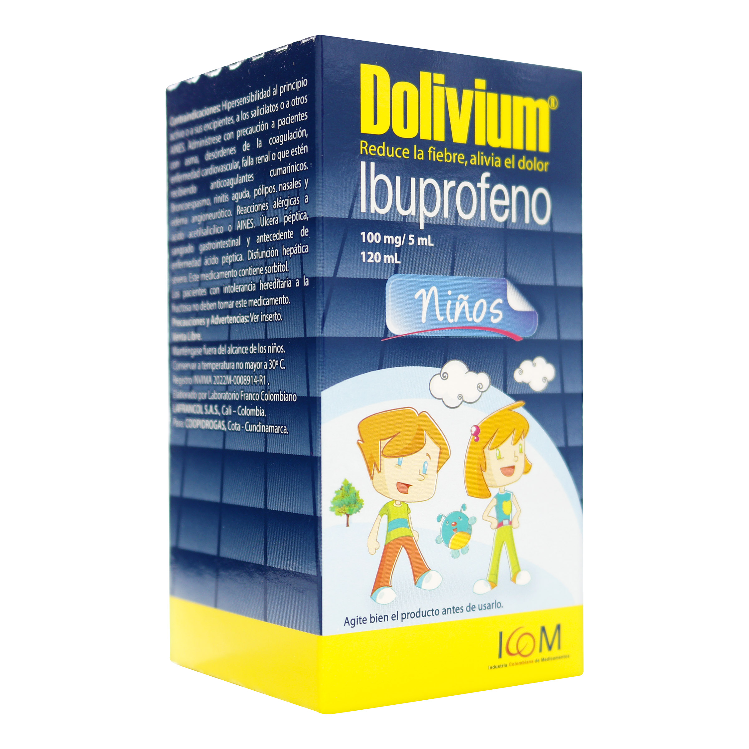 Dolivium Ibuprofeno suspensión 100 mg/5 mL 120 mL