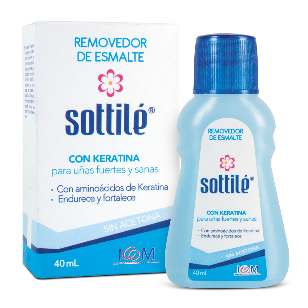 Quitaesmalte ICOM Sottile Keratina 40 ml