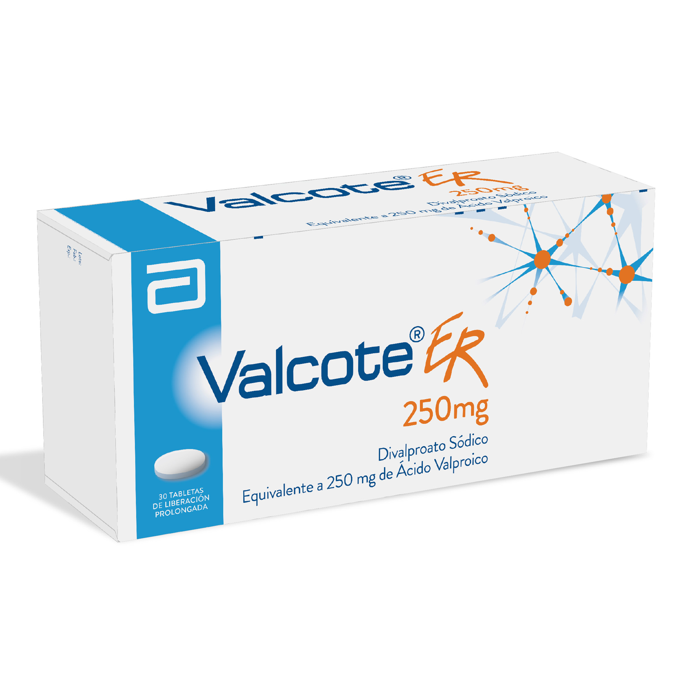Valcote ER 250 mg – 30 tabletas – ácido valproico