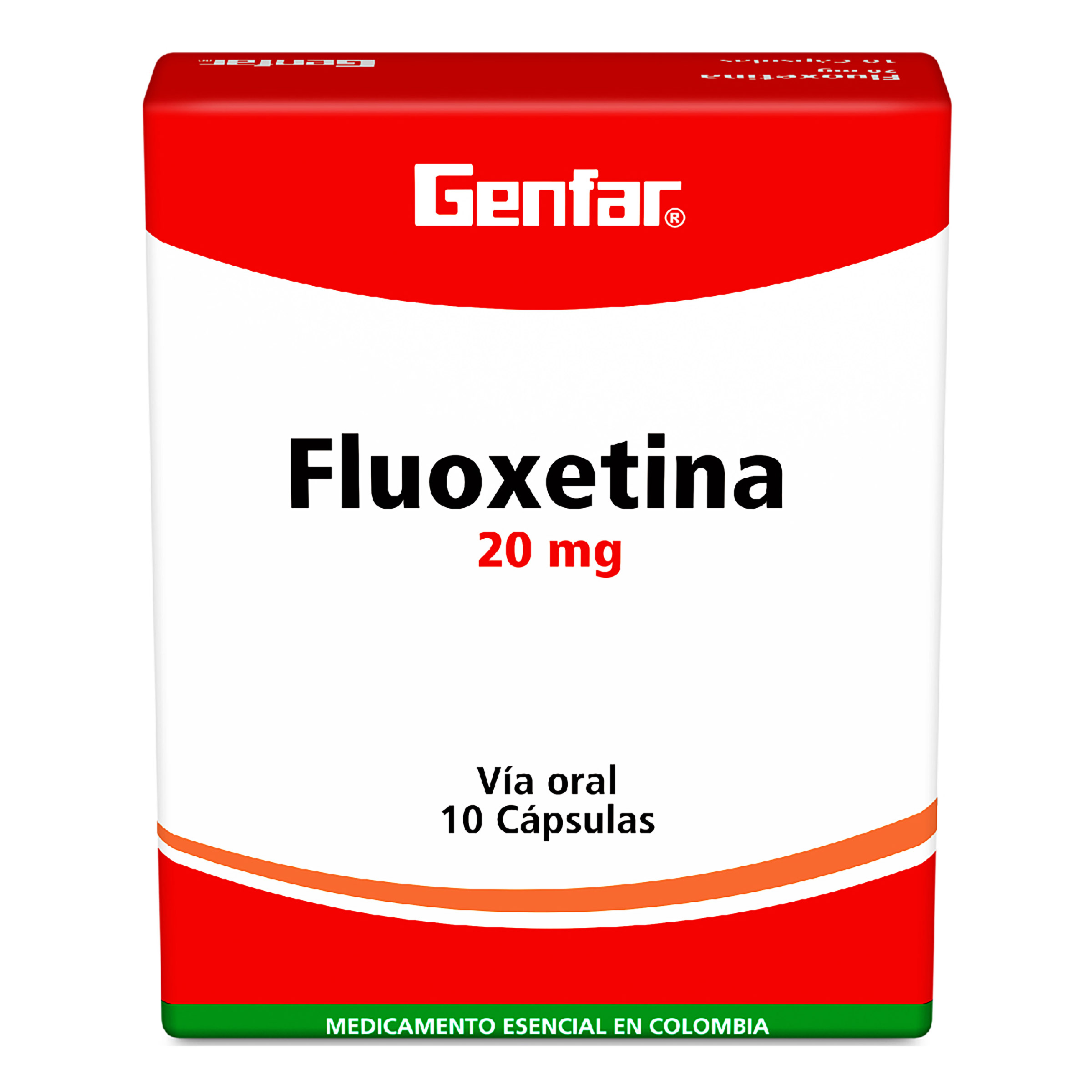 Fluoxetina 20 mg – 10 cápsulas (GENFAR S.A.)