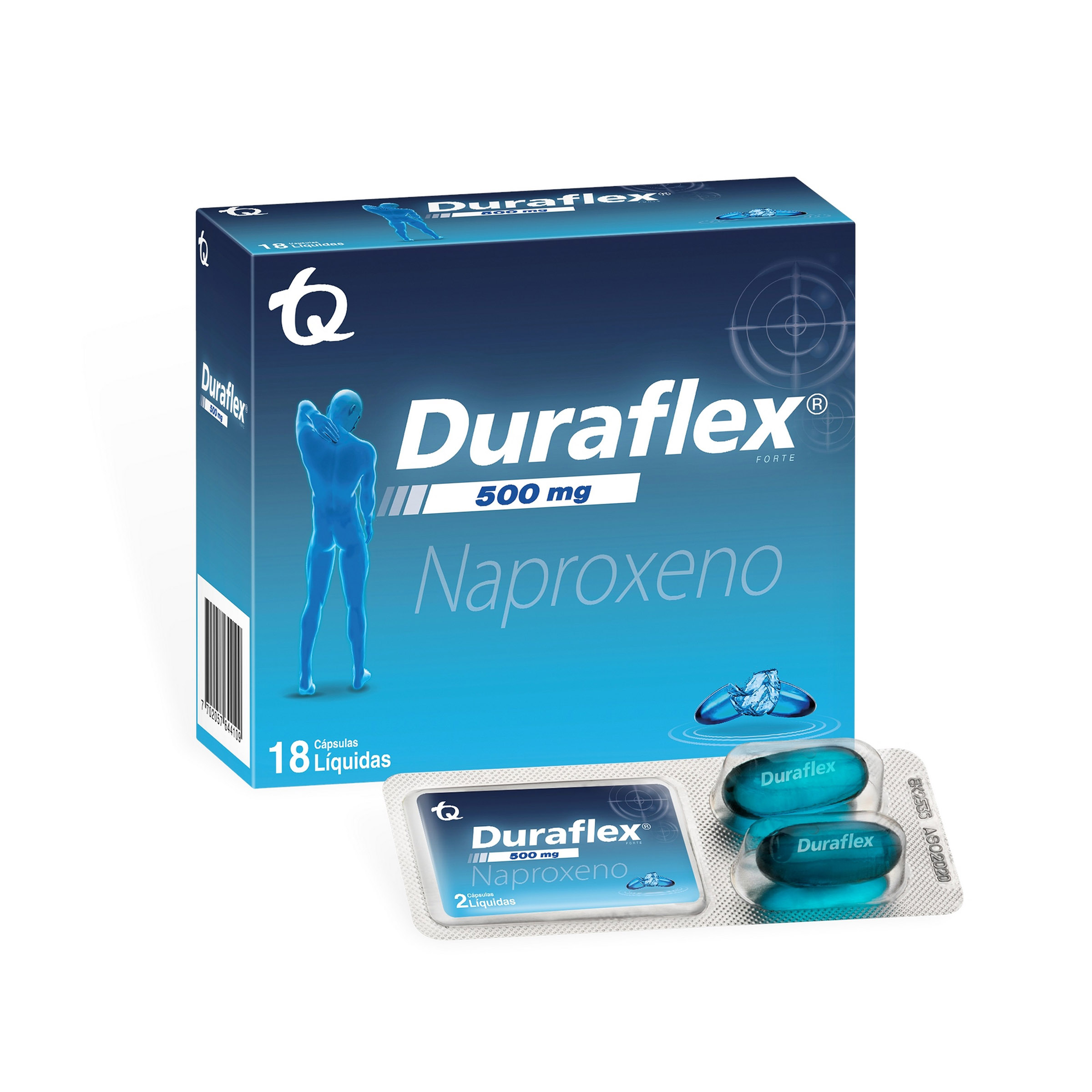 Durafex Forte 500 mg – Naproxeno 18 cápsulas