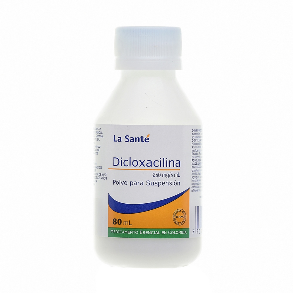 Dicloxacilina 250 mg suspensión 80 mL | LA SANTE
