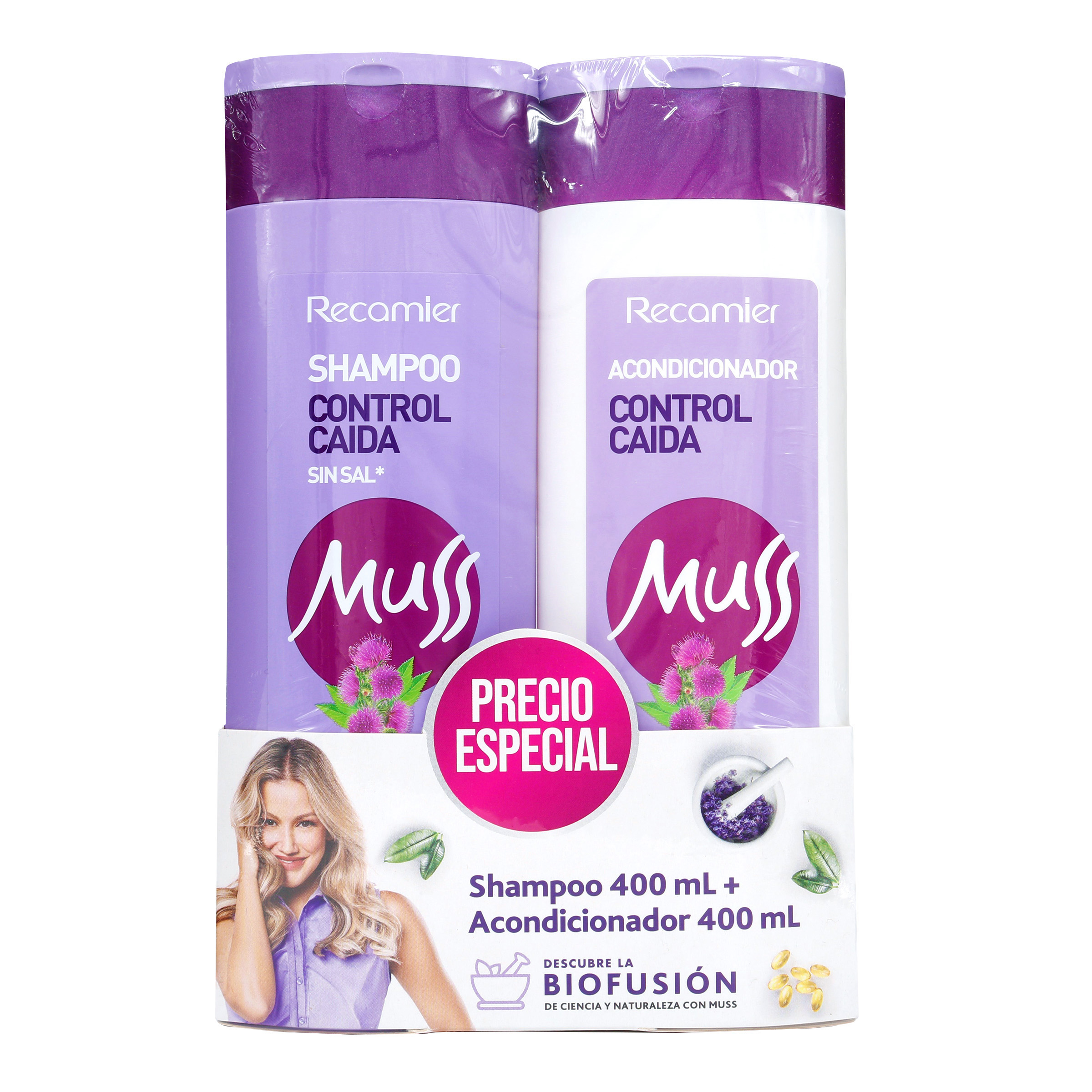 Dúo Muss Control Caída 400 ml: Champú y Acondicionador
