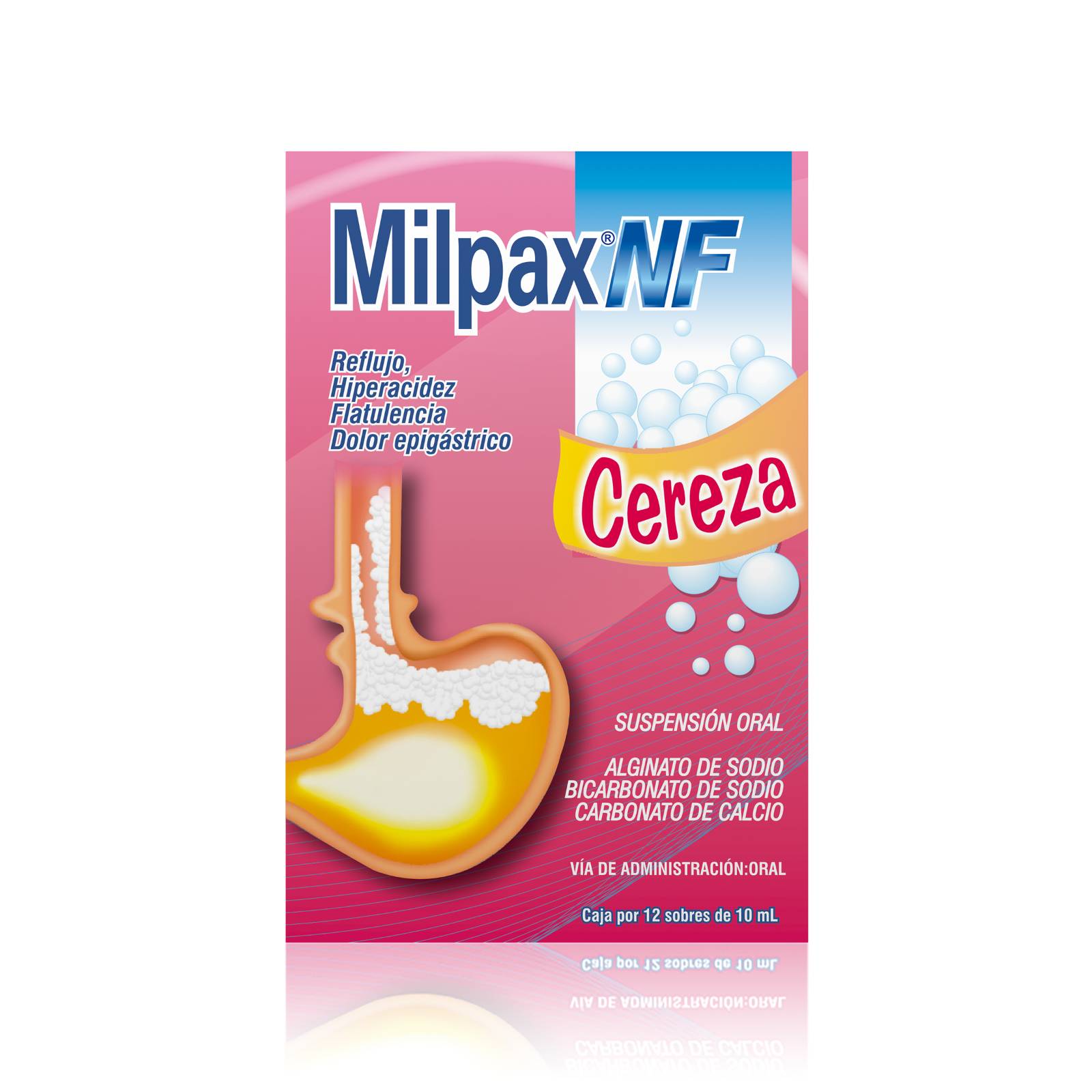 Milpax NF Cereza - solución oral sachet 10 ml