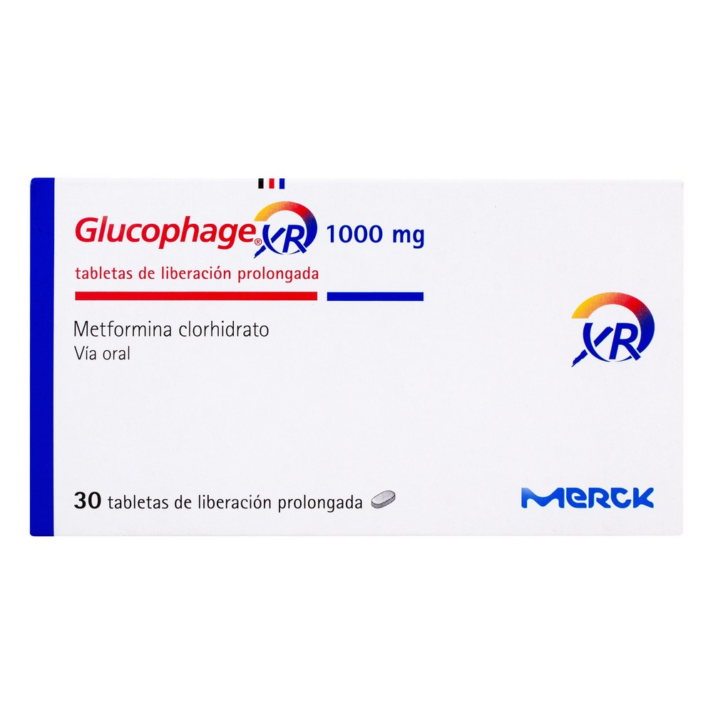 Glucophage XR 1000 mg, 30 tabletas