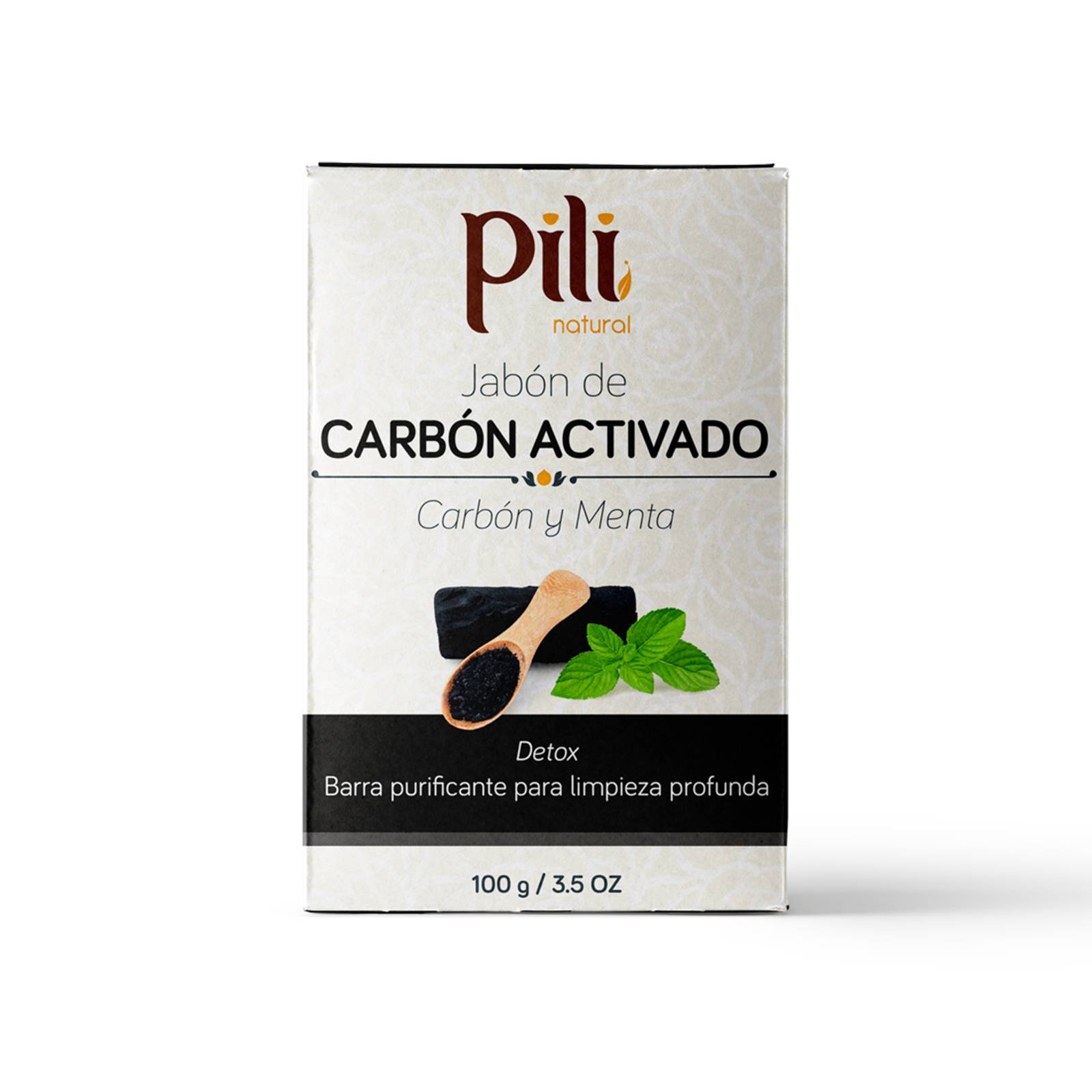Jabón facial Pili con carbón activado 100 g