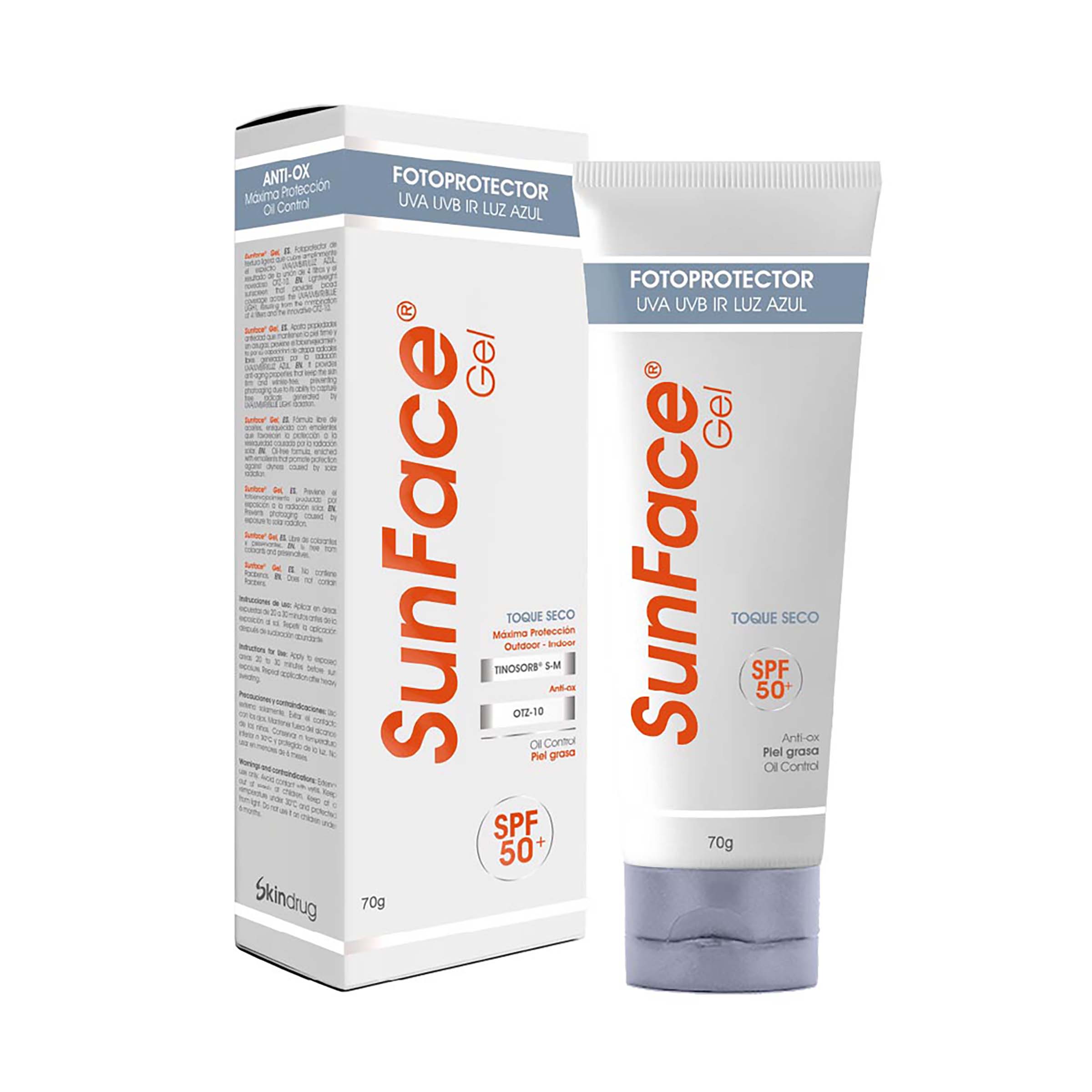 SunFace Gel SPF50 70 g – SKINDRUG S.A.