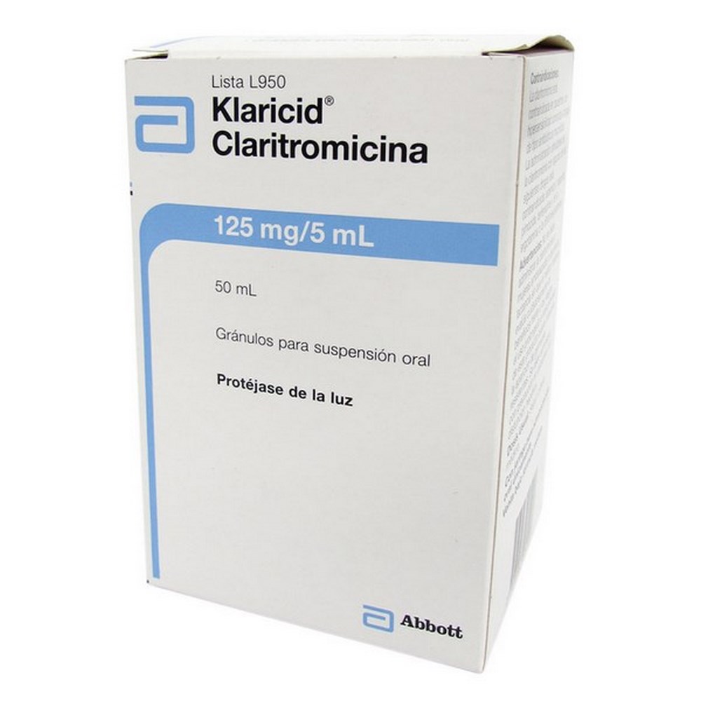 Klaricid 125 mg Suspensión 50 mL - Claritromicina