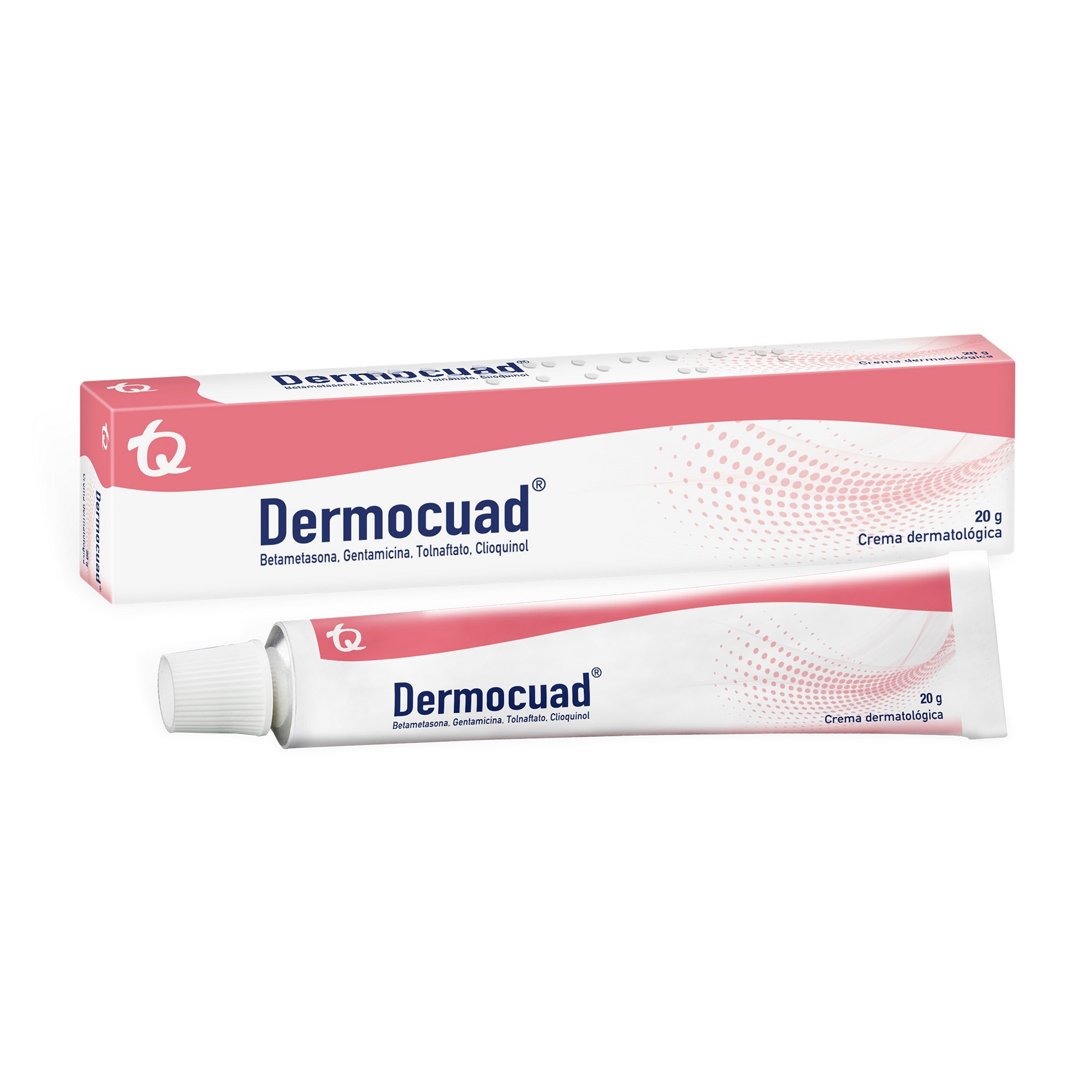 Dermocuad Crema 20 g – Betametasona, Clioquinol, Gentamicina, Tolnaftato