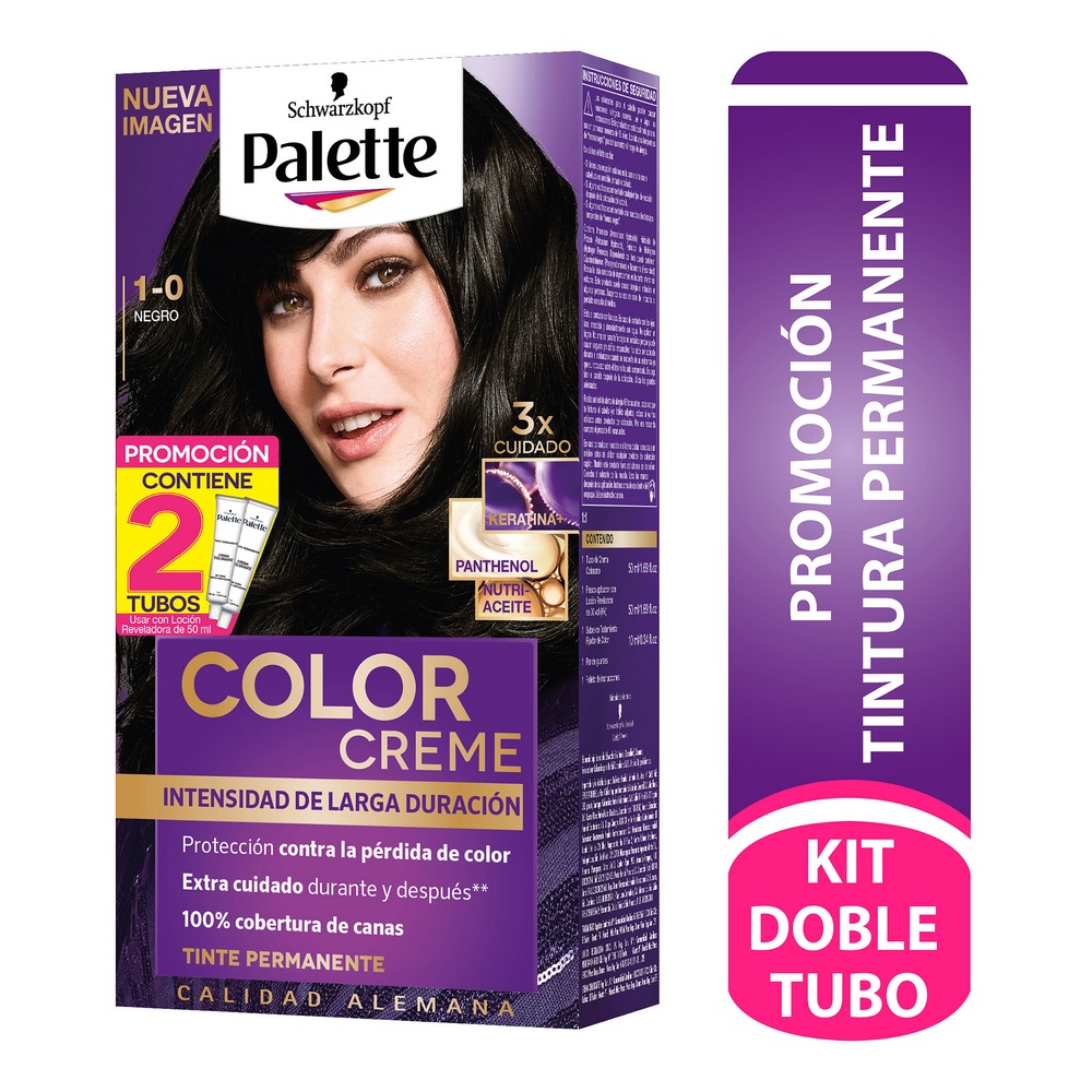 Palette Color Cre Kit 1-0 Negro + DT Tintes