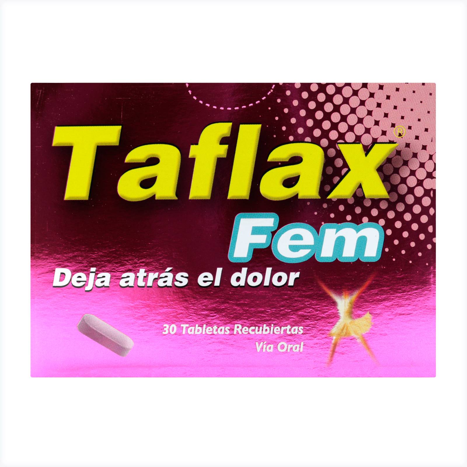 Taflax FEM 200 mg - Hioscina + Dexibuprofeno, 30 cápsulas