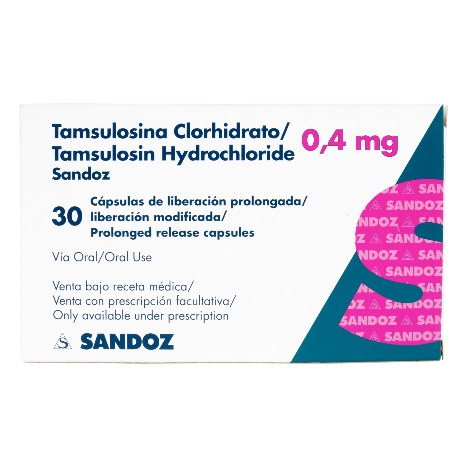 Tamsulosina 0.4 mg - 30 cápsulas (clorhidrato de tamsulosina) | Novartis Colombia