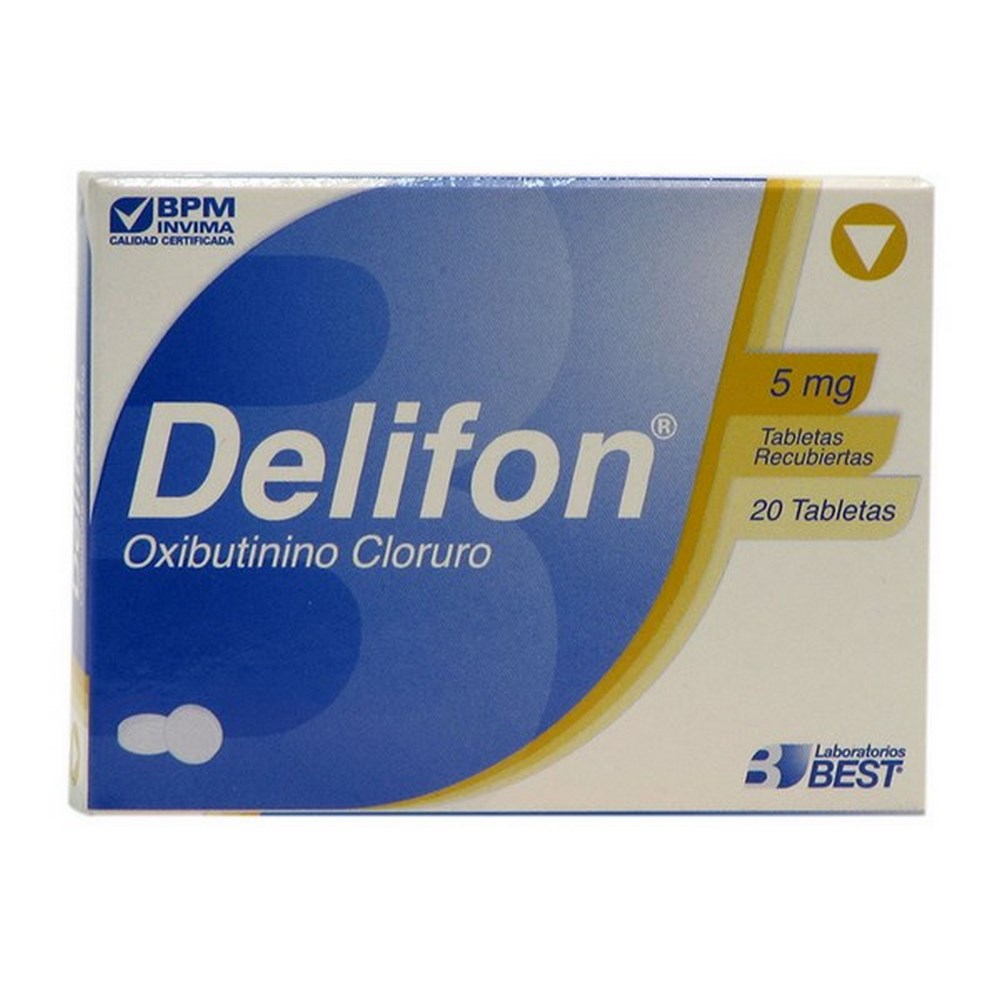 Delifon 5 mg – 20 tabletas Oxibutynina