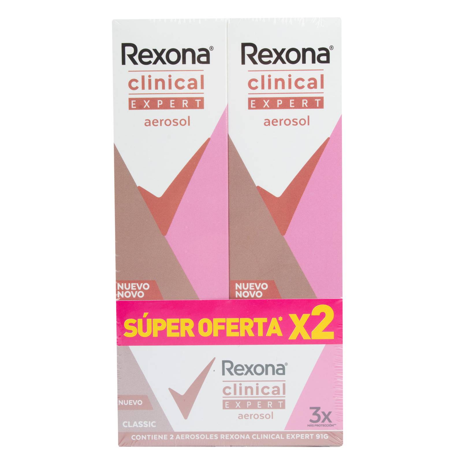 Rexona Aer Clin Class Expert Desodorante en Aerosol 91 g