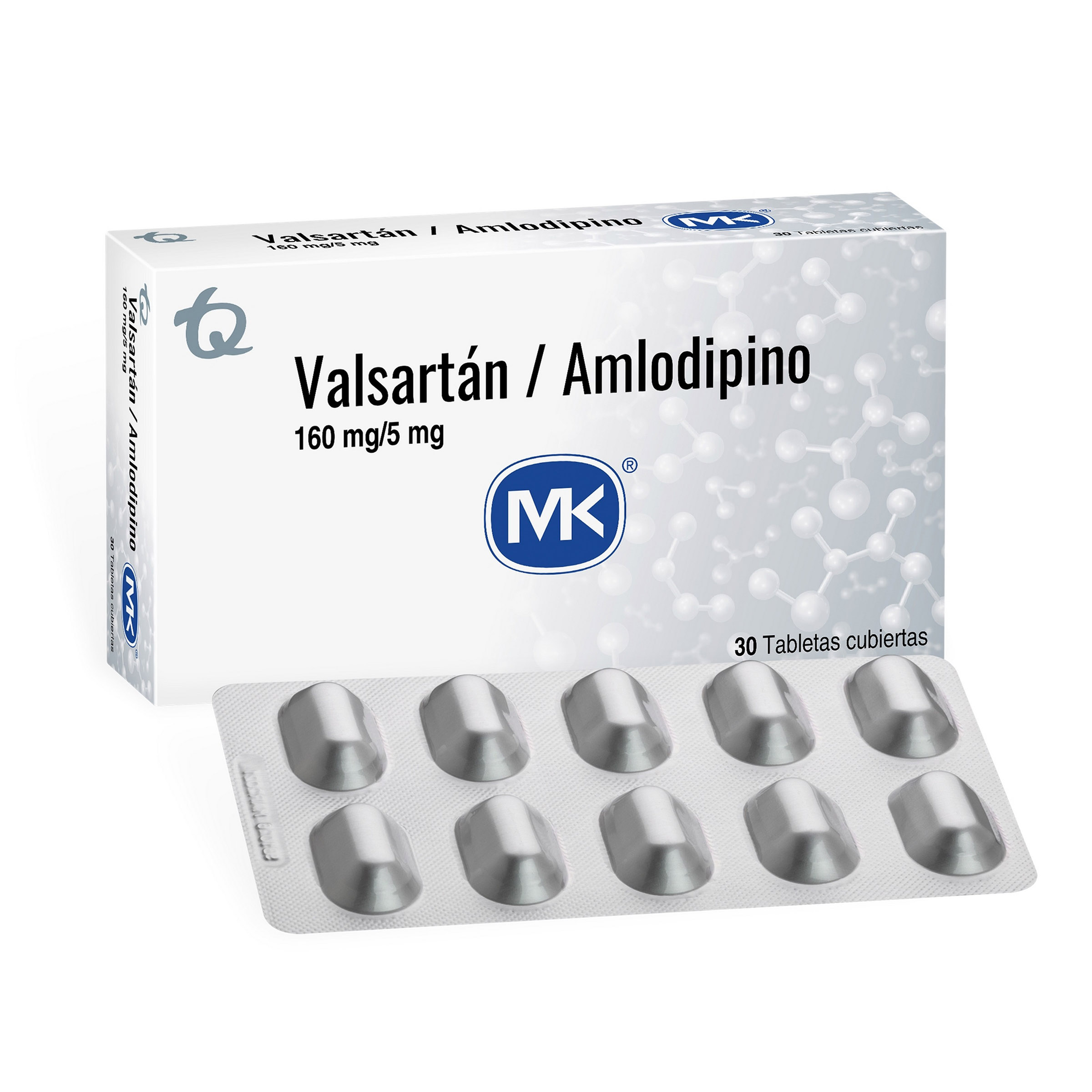 Valsartán Amlodipino 160/5 mg – 30 tabletas (TECNOQUIMICAS S.A.)