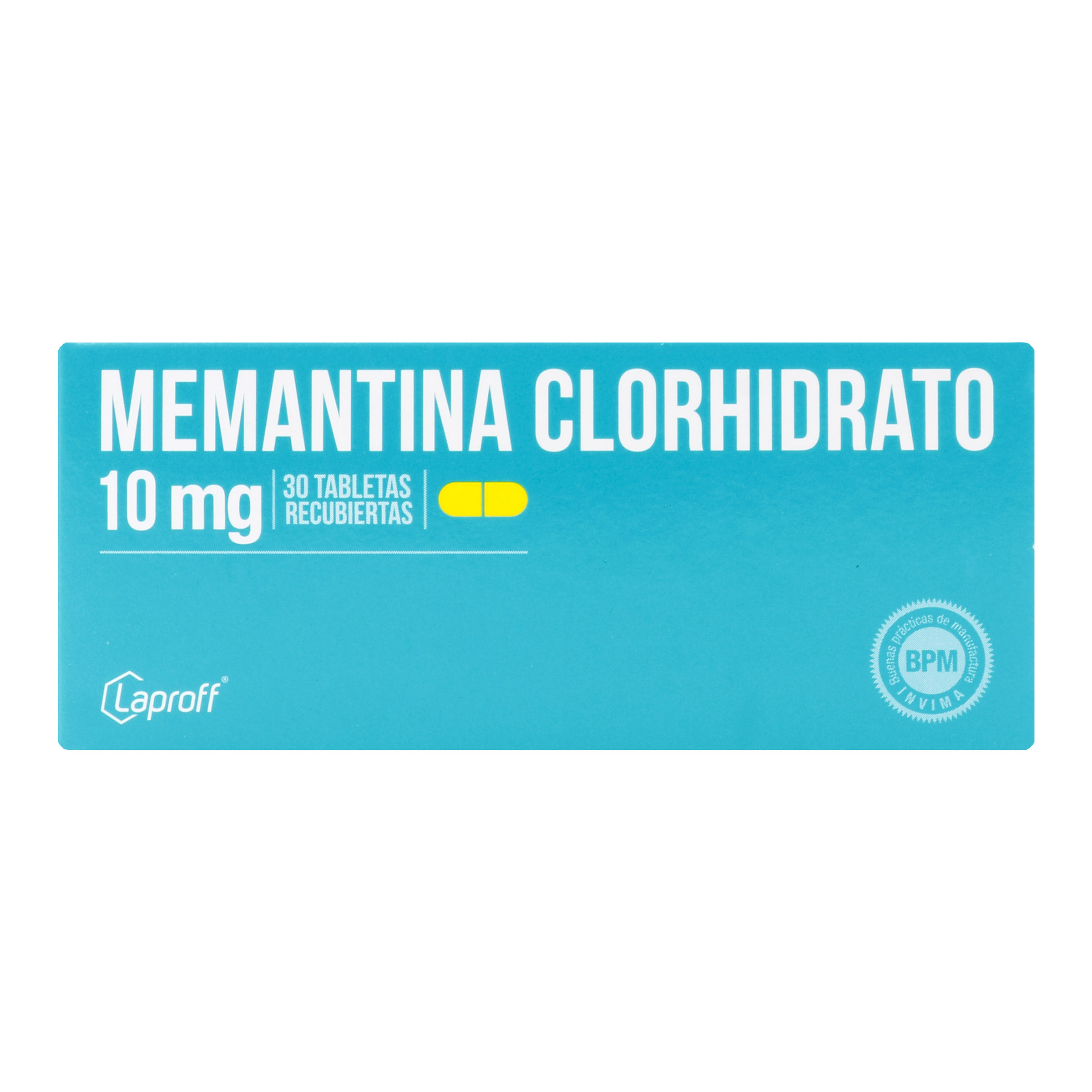 Memantina clorhidrato 10 mg - 30 tabletas | LAPROFF